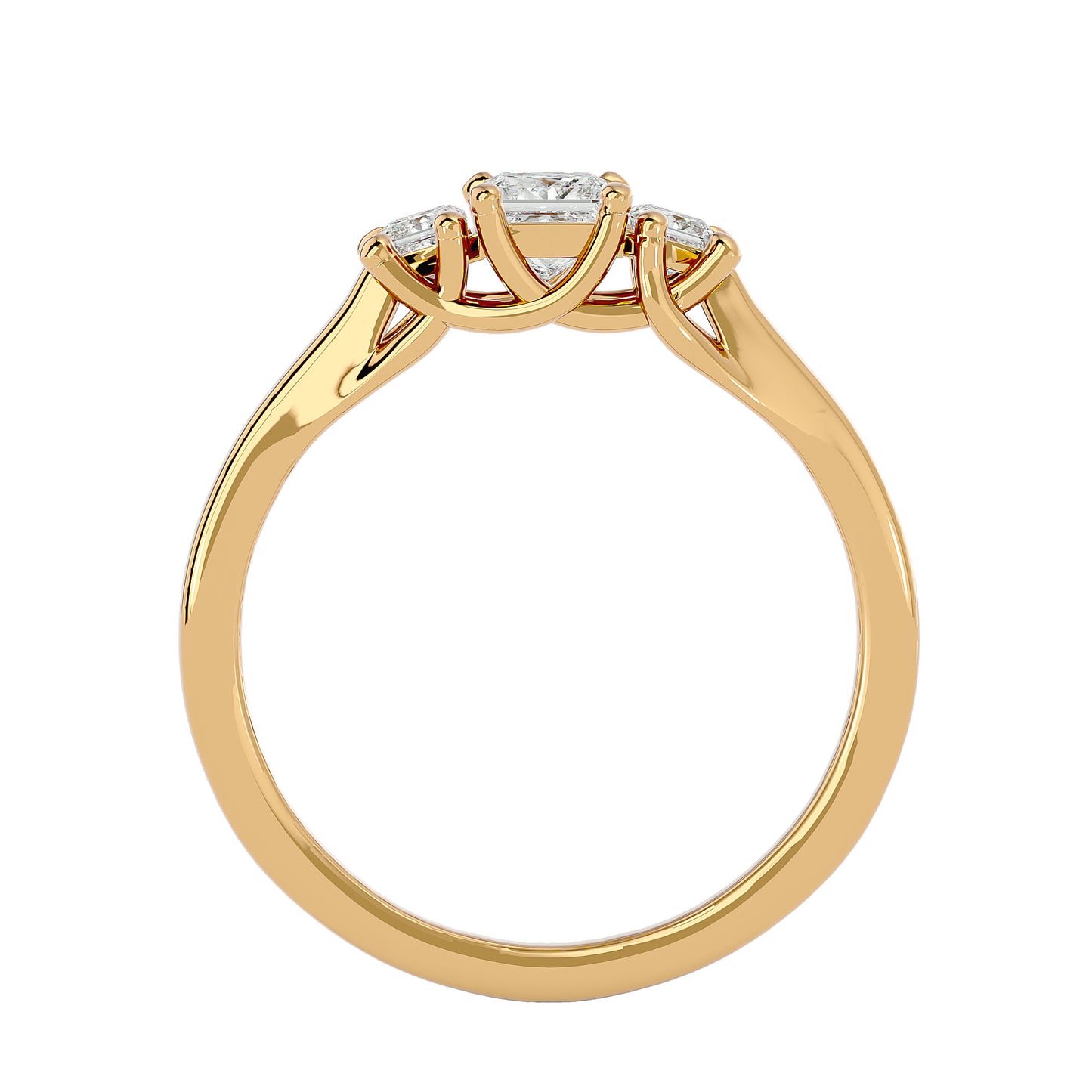 Chiara side princess diamond engagement ring