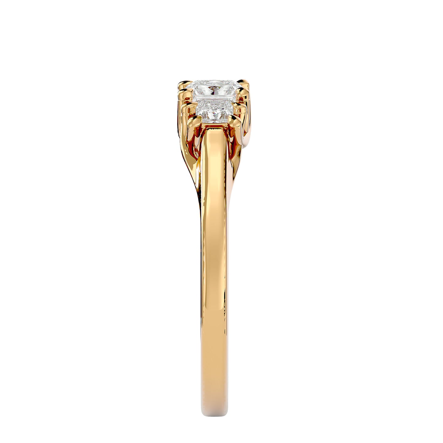 Chiara side princess diamond engagement ring