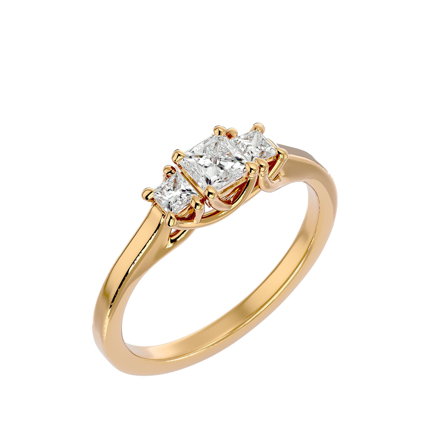 Chiara side princess diamond engagement ring