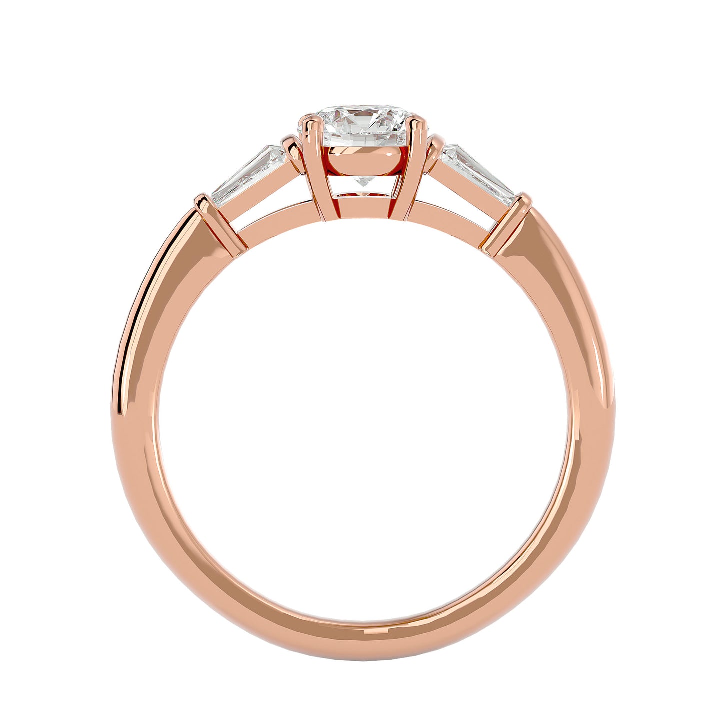 Martina side tapper diamond engagement ring