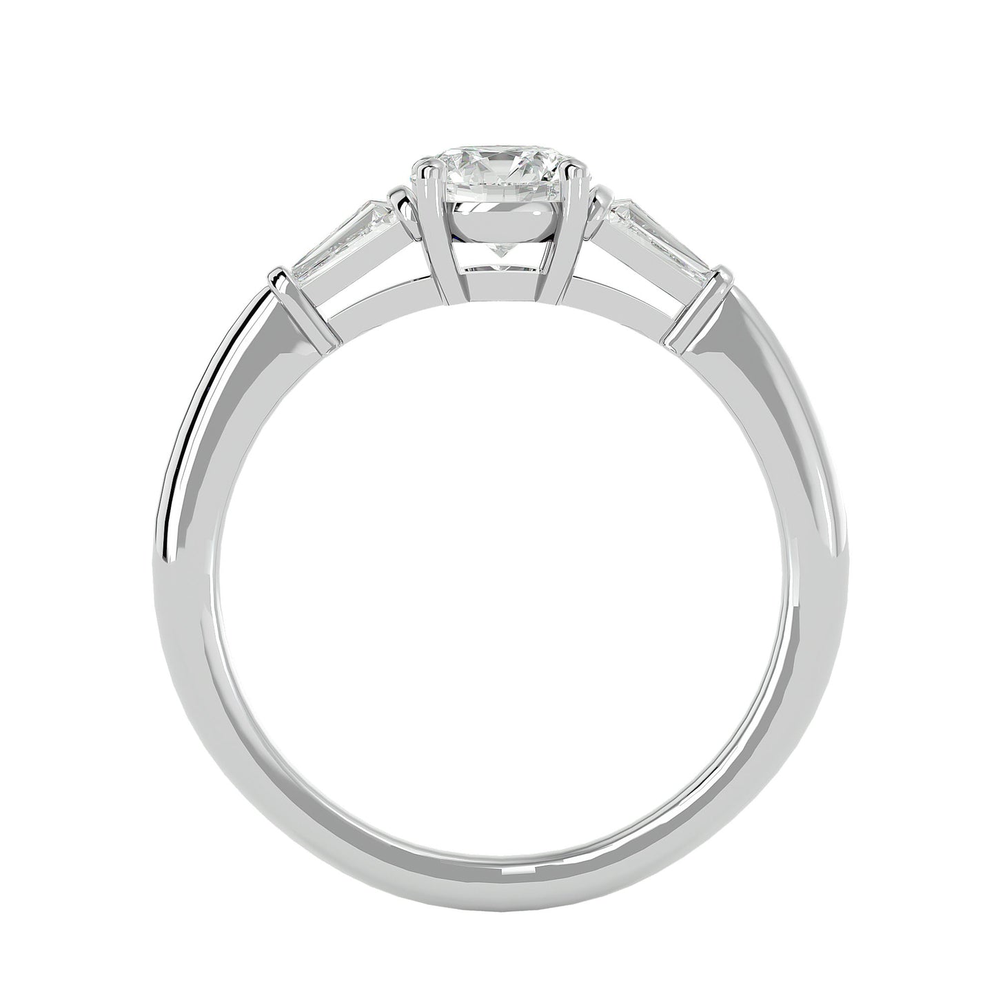 Martina side tapper diamond engagement ring