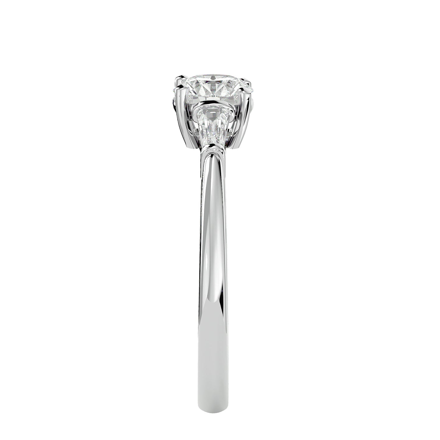 Martina side tapper diamond engagement ring