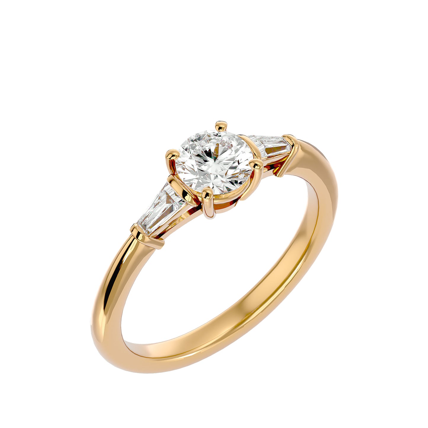 Martina side tapper diamond engagement ring