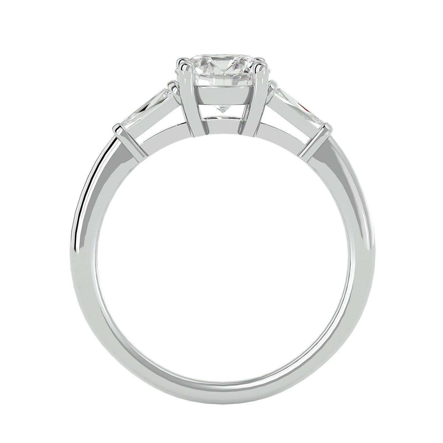 Lorenza side tapper diamond engagement ring