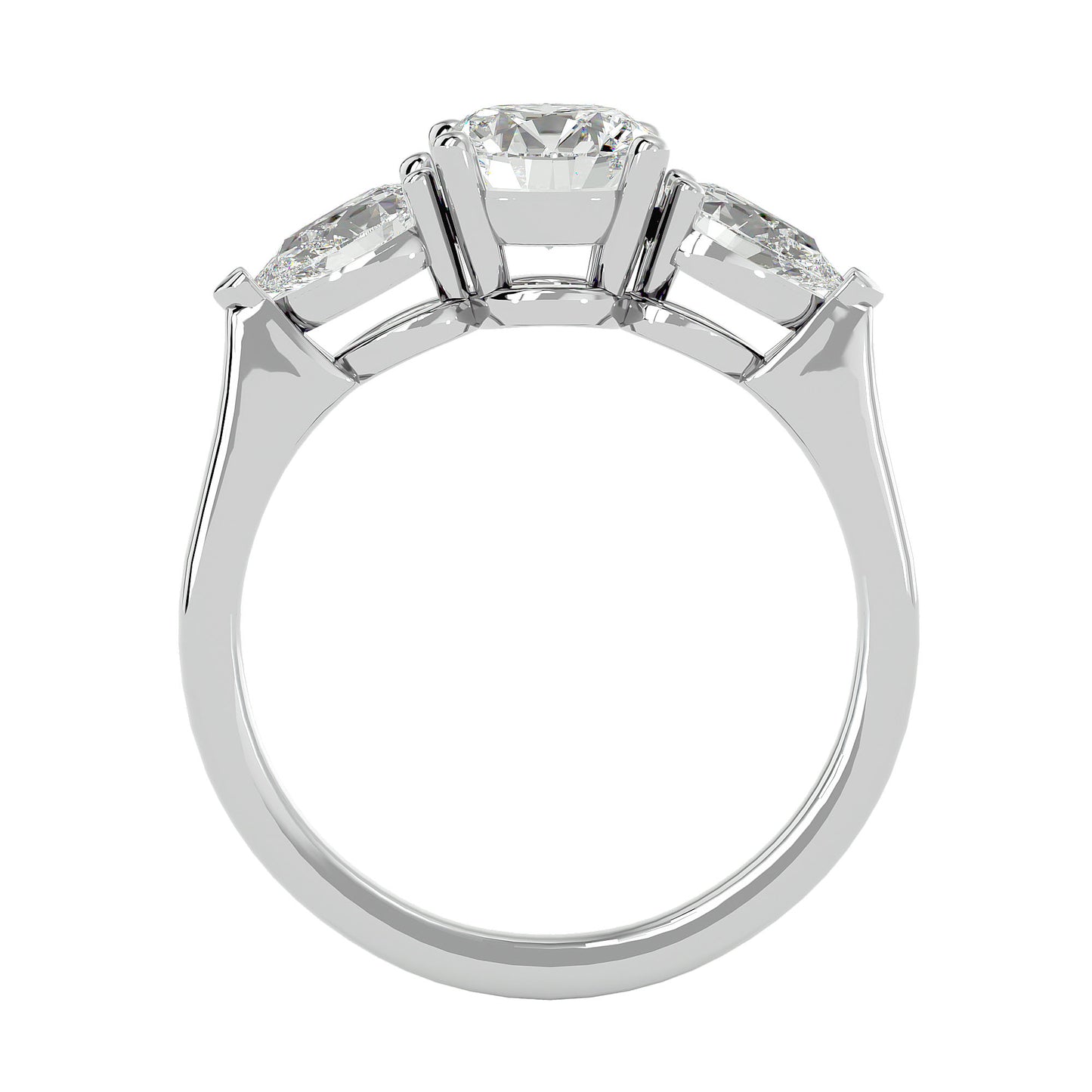 Giorgia side pear diamond engagement ring