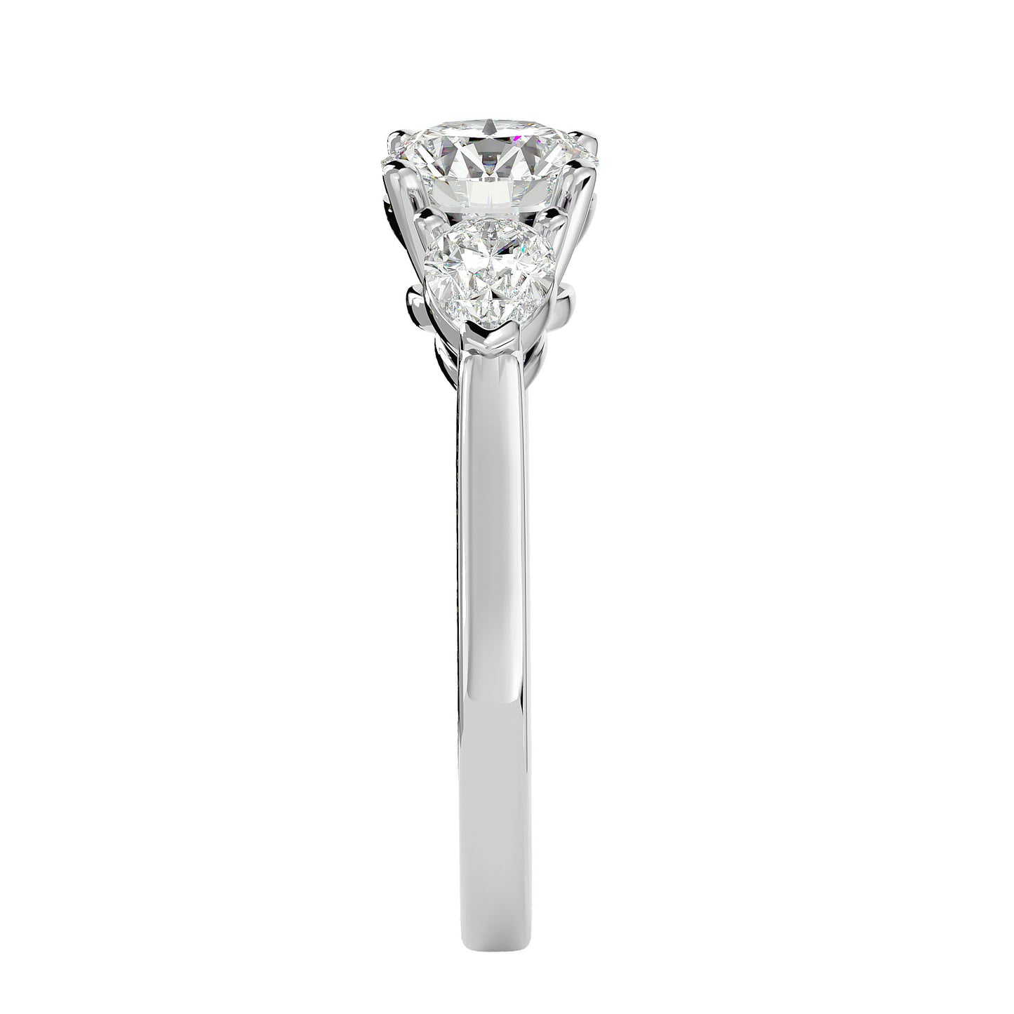 Giorgia side pear diamond engagement ring