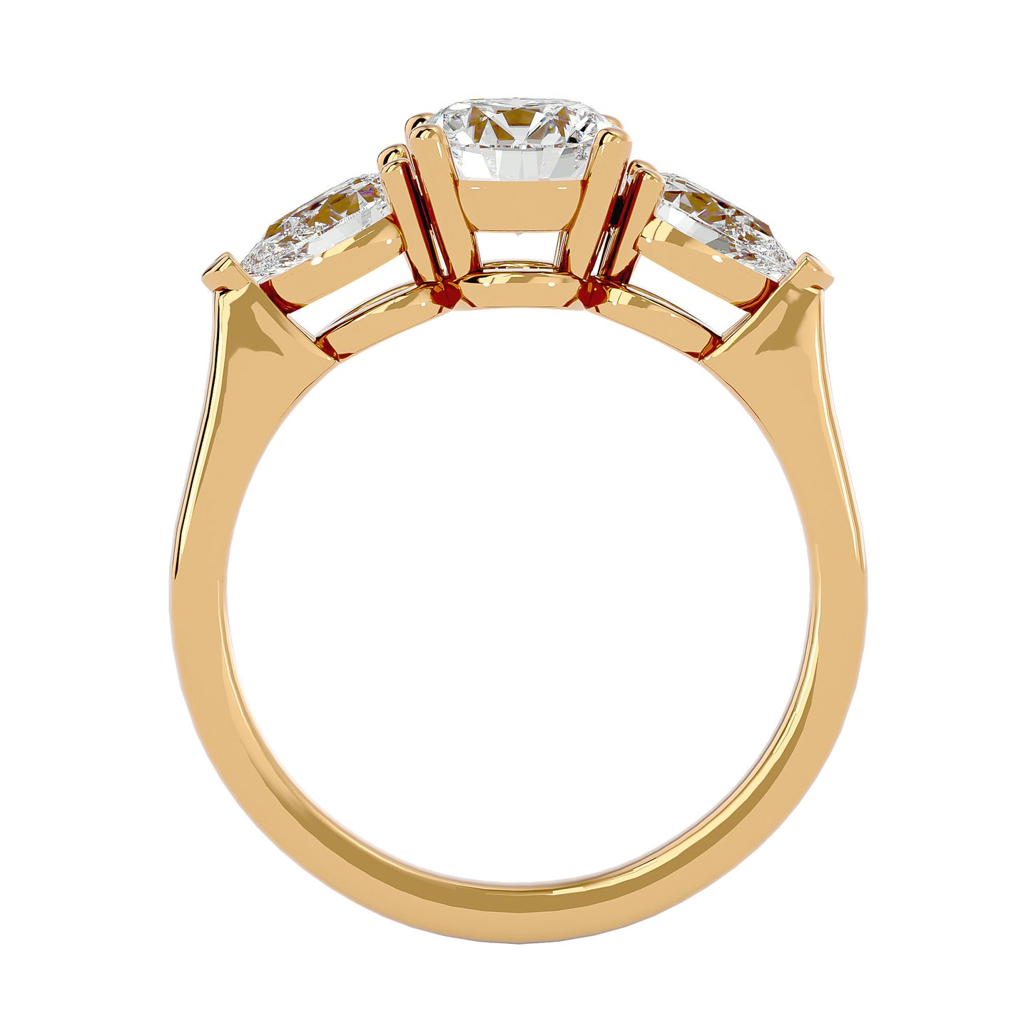 Giorgia side pear diamond engagement ring