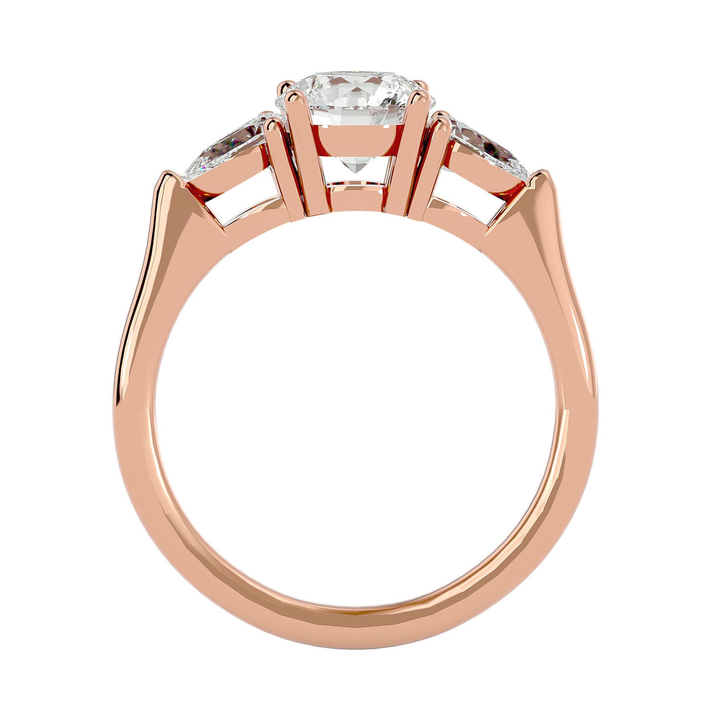 Marianna side pear diamond engagement ring