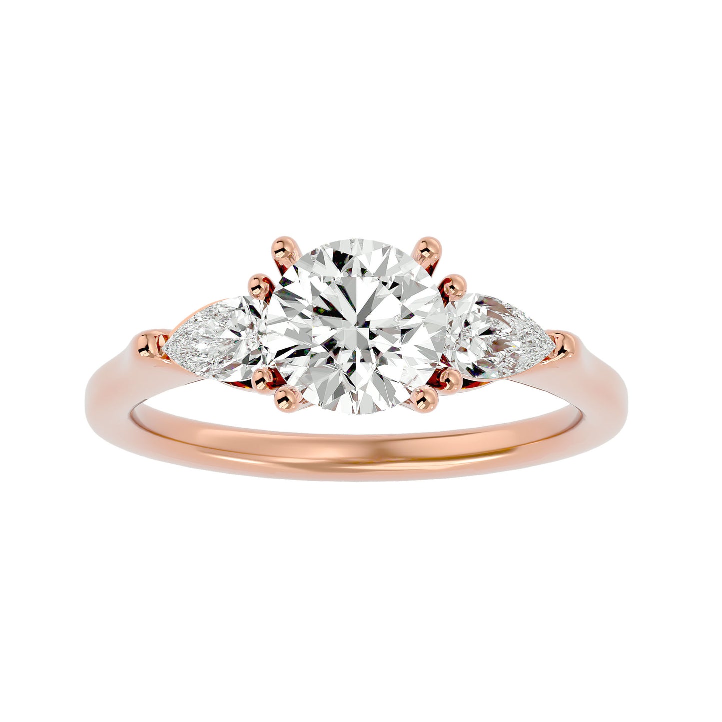 Marianna side pear diamond engagement ring