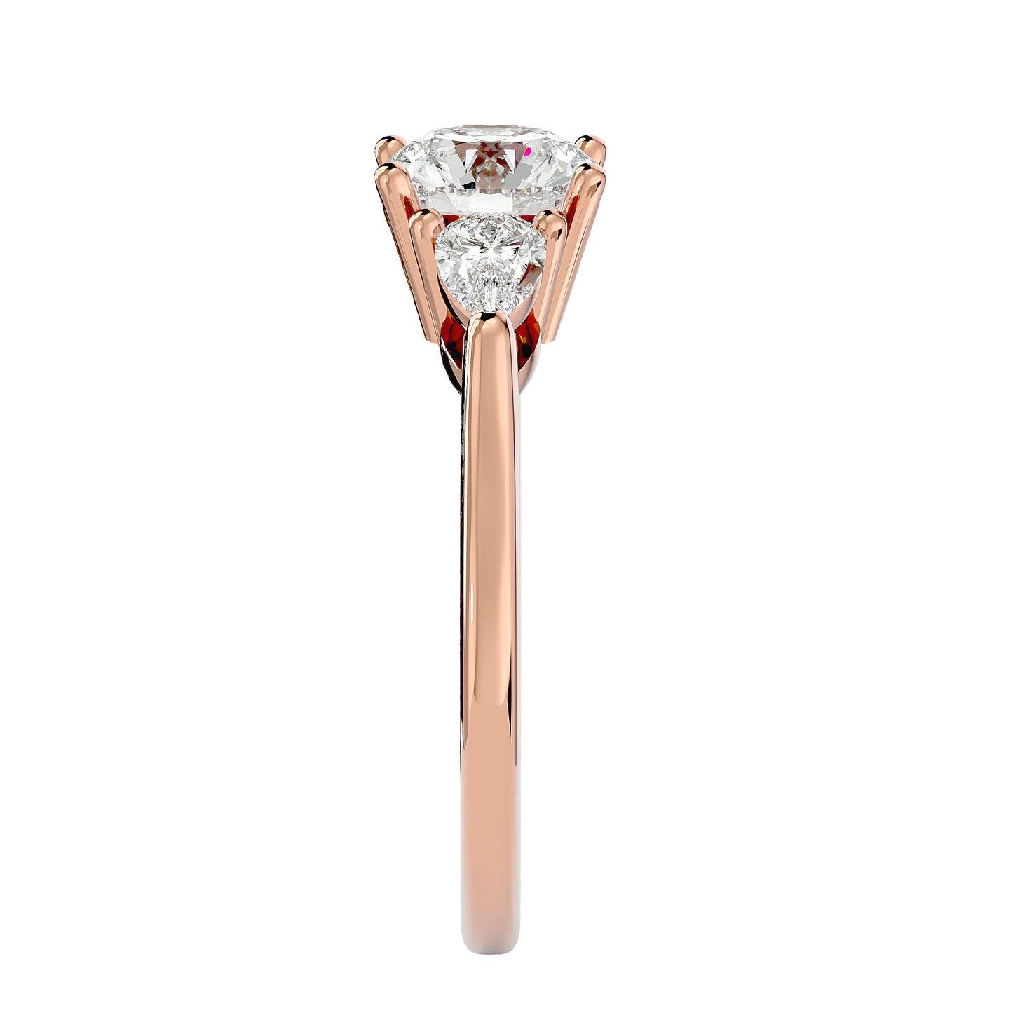 Marianna side pear diamond engagement ring