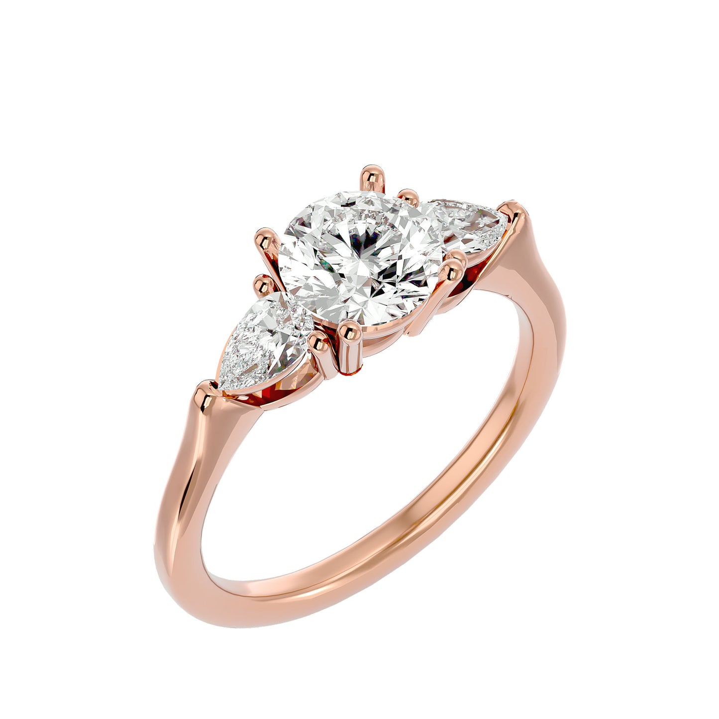 Marianna side pear diamond engagement ring