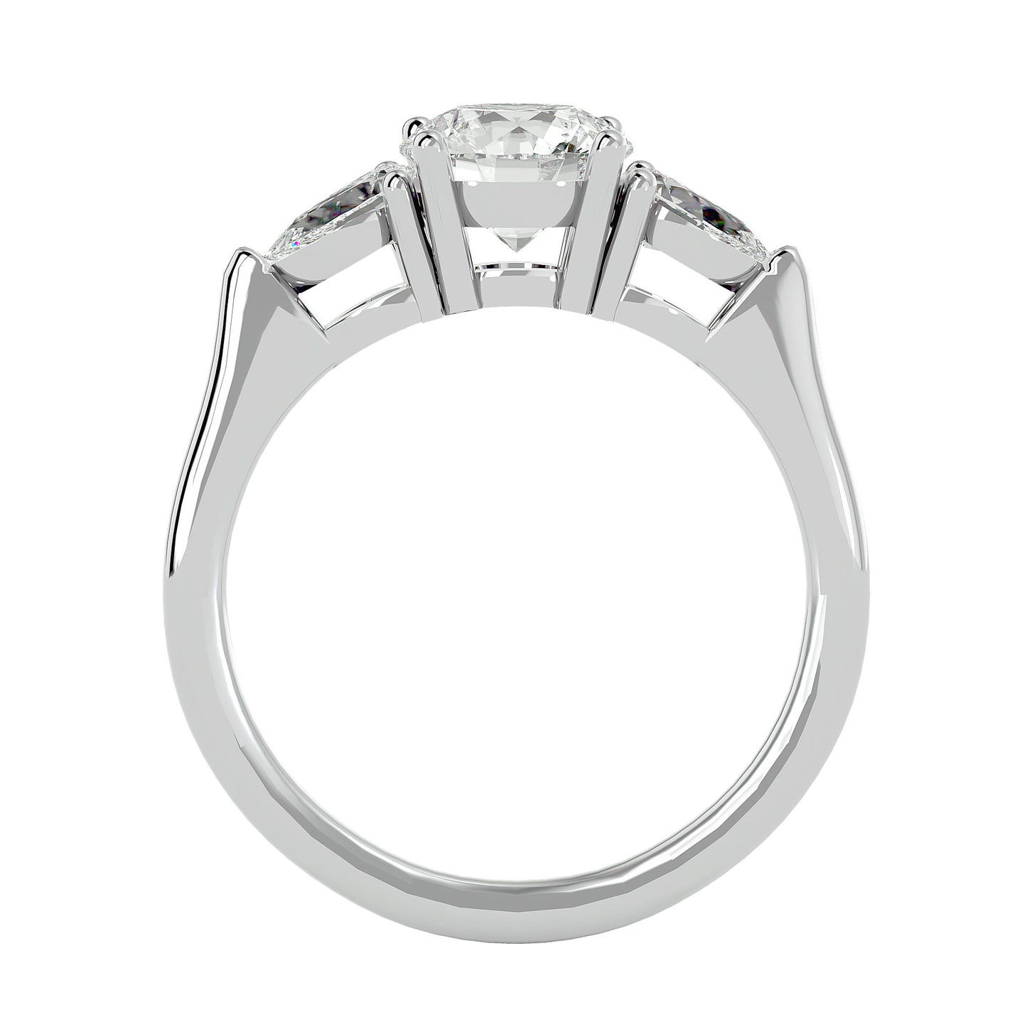 Marianna side pear diamond engagement ring