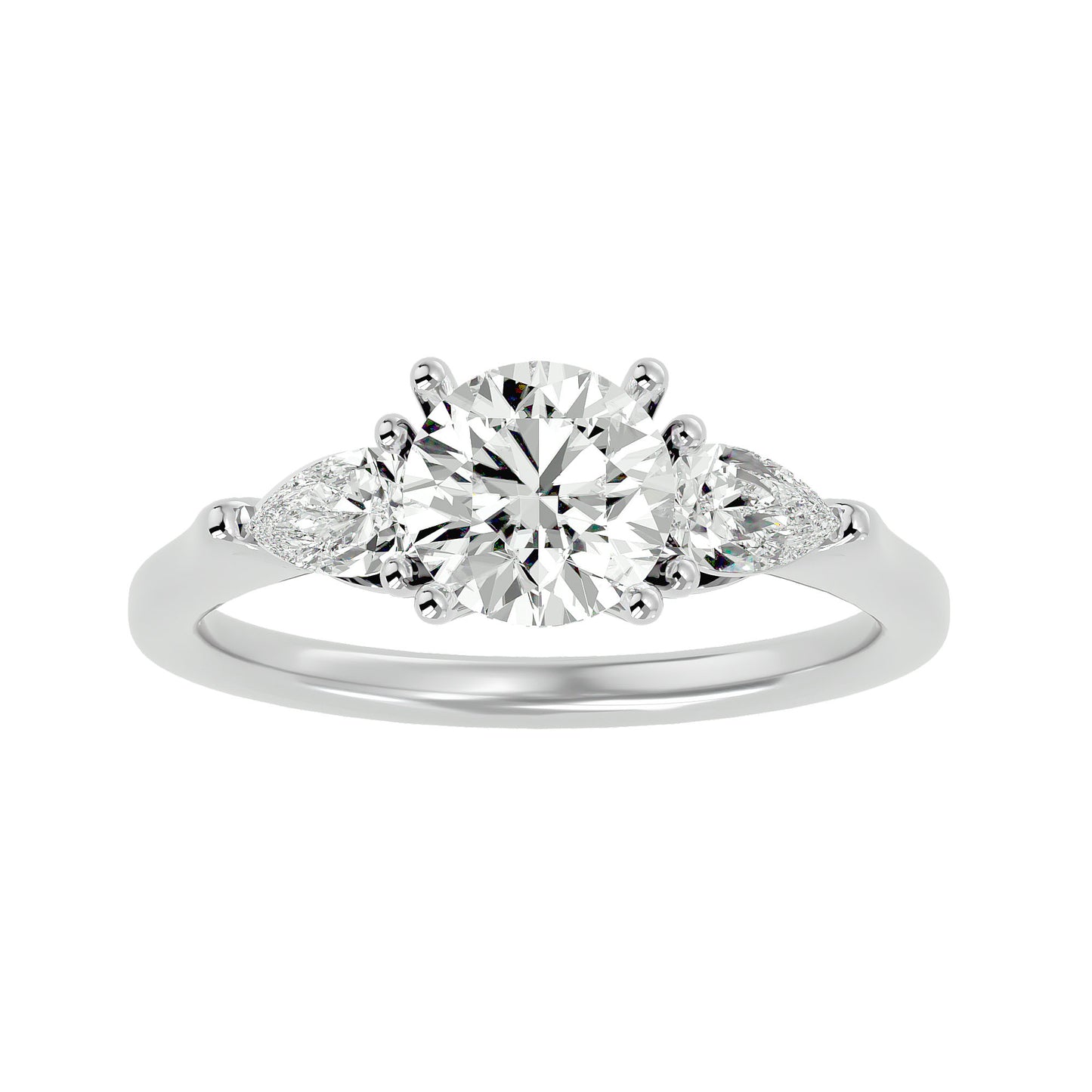 Marianna side pear diamond engagement ring