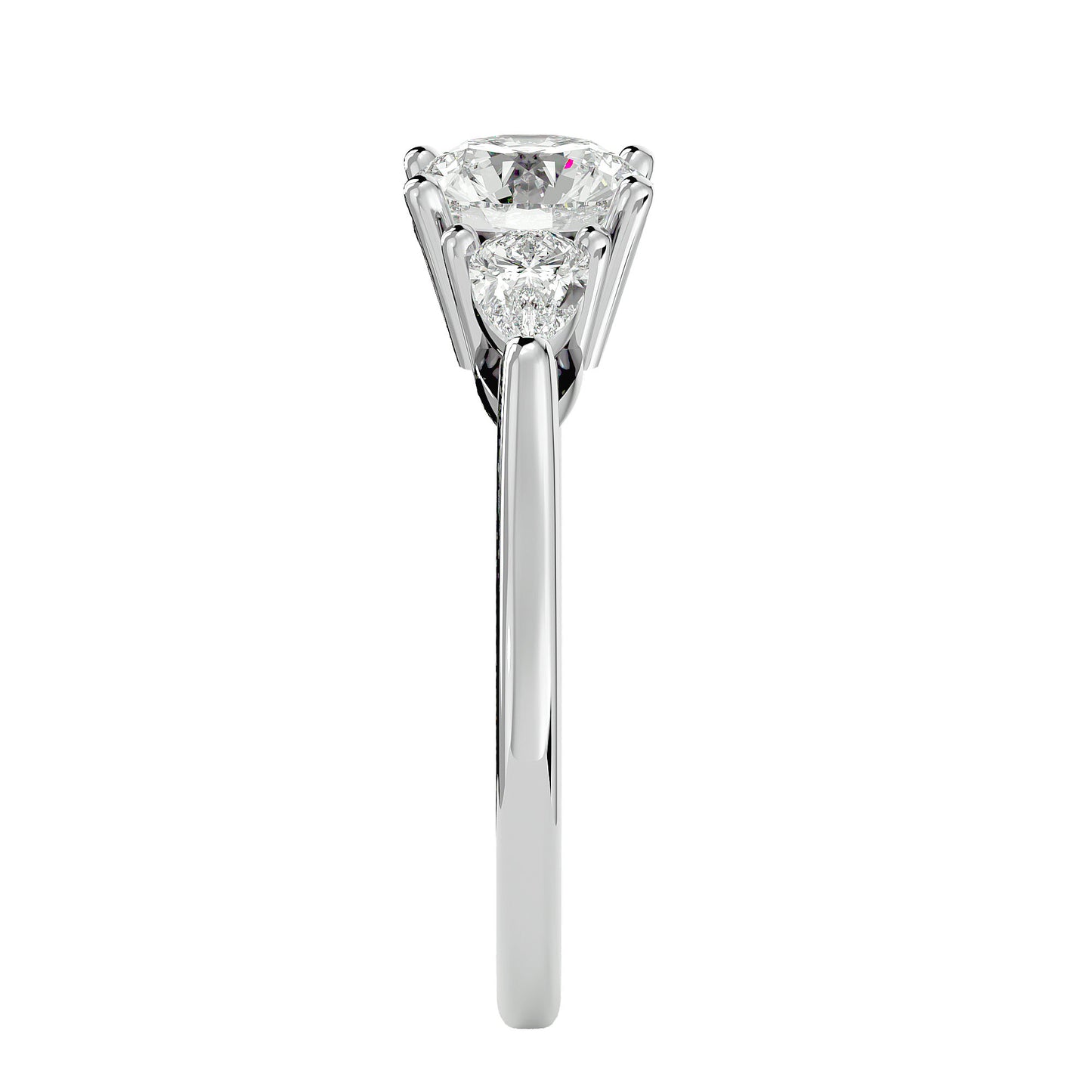 Marianna side pear diamond engagement ring