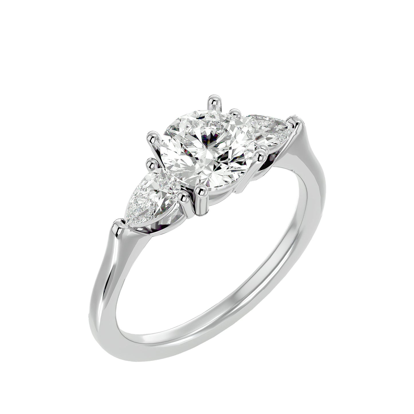 Marianna side pear diamond engagement ring