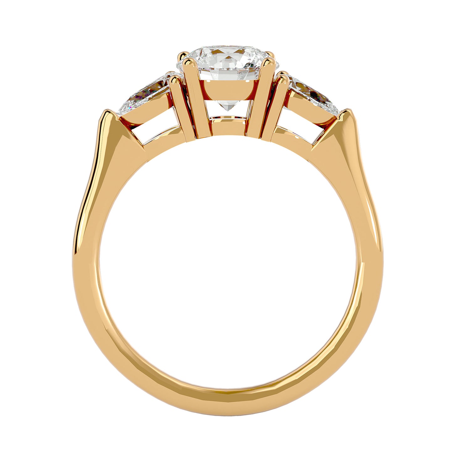 Marianna side pear diamond engagement ring