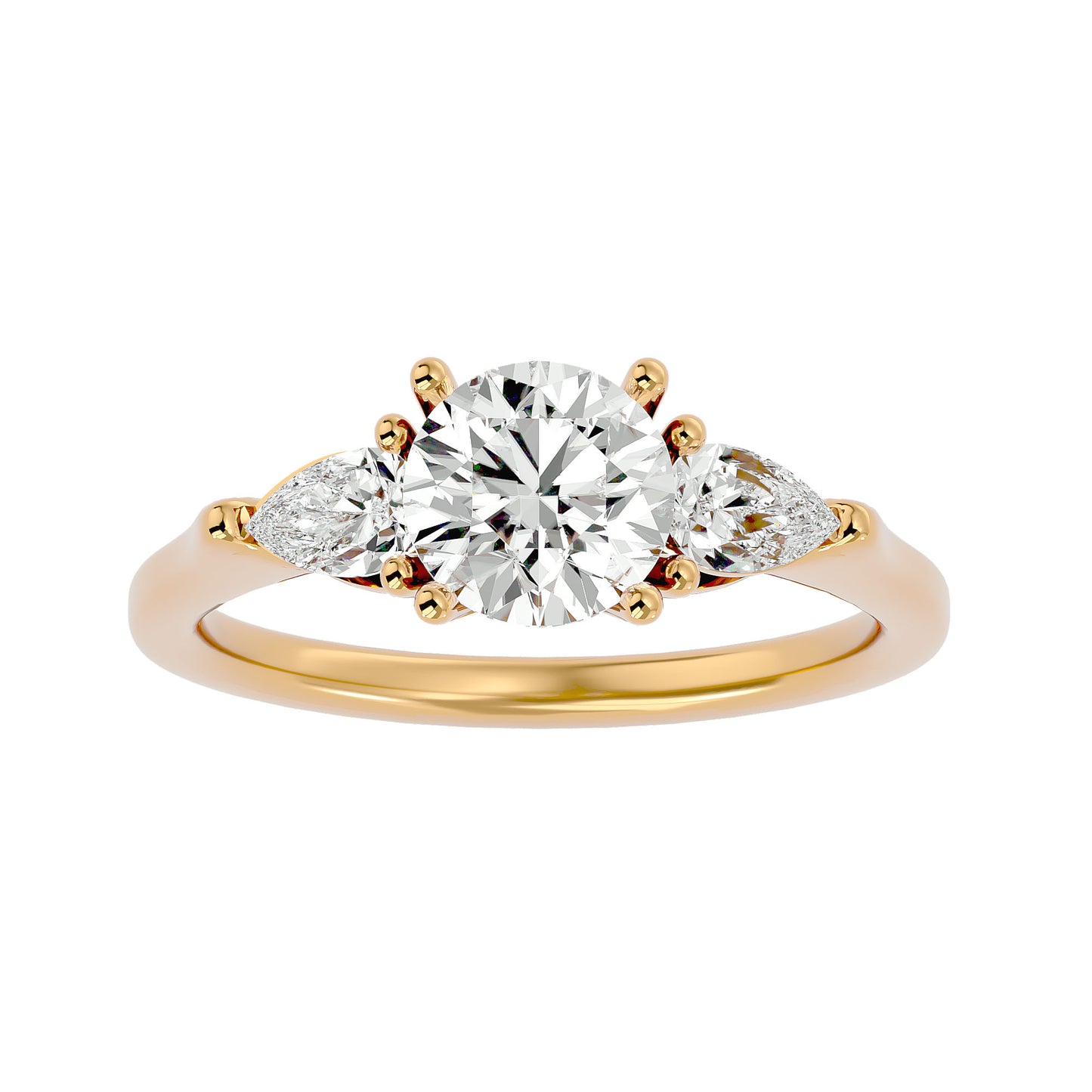 Marianna side pear diamond engagement ring