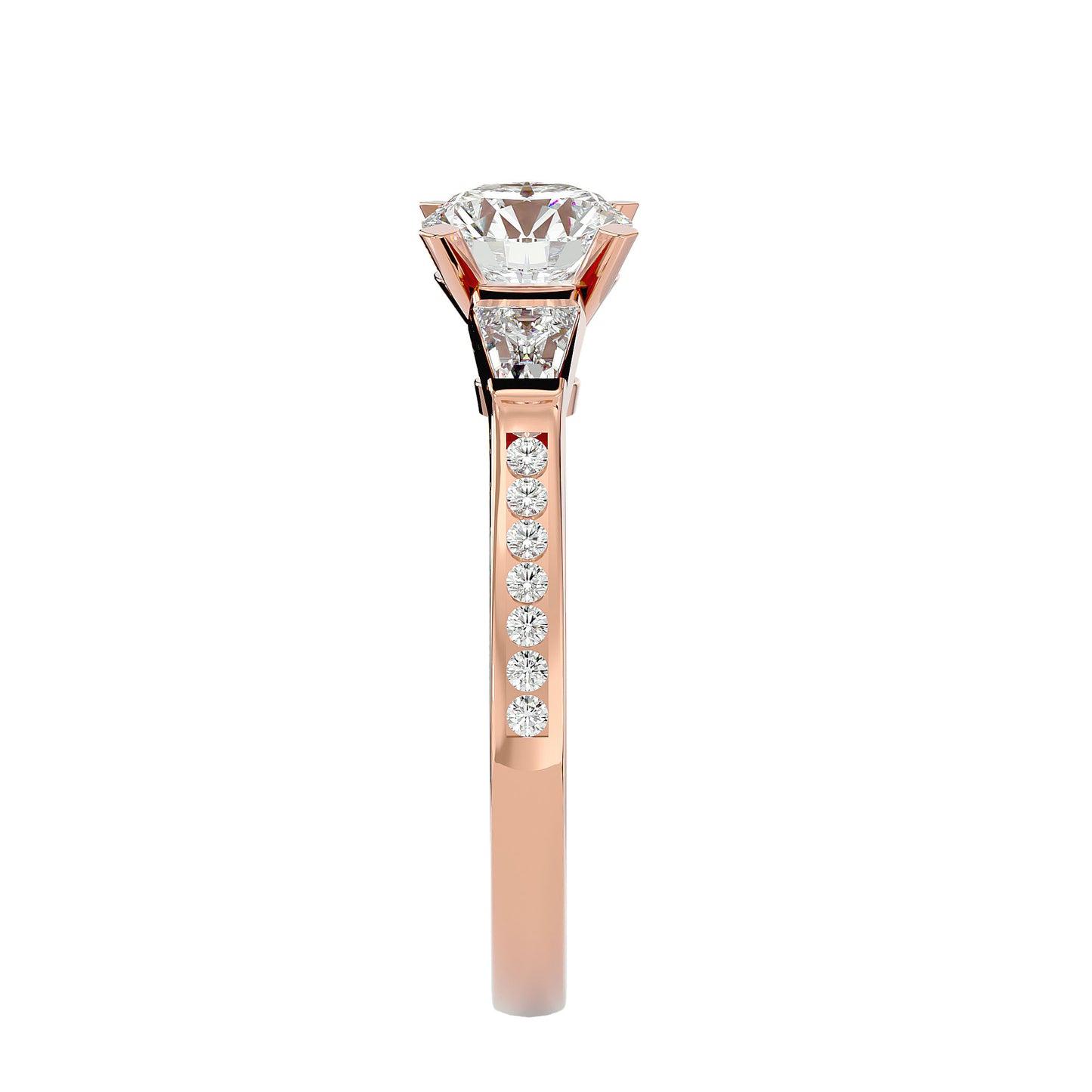 Giovanna side tapper diamond engagement ring