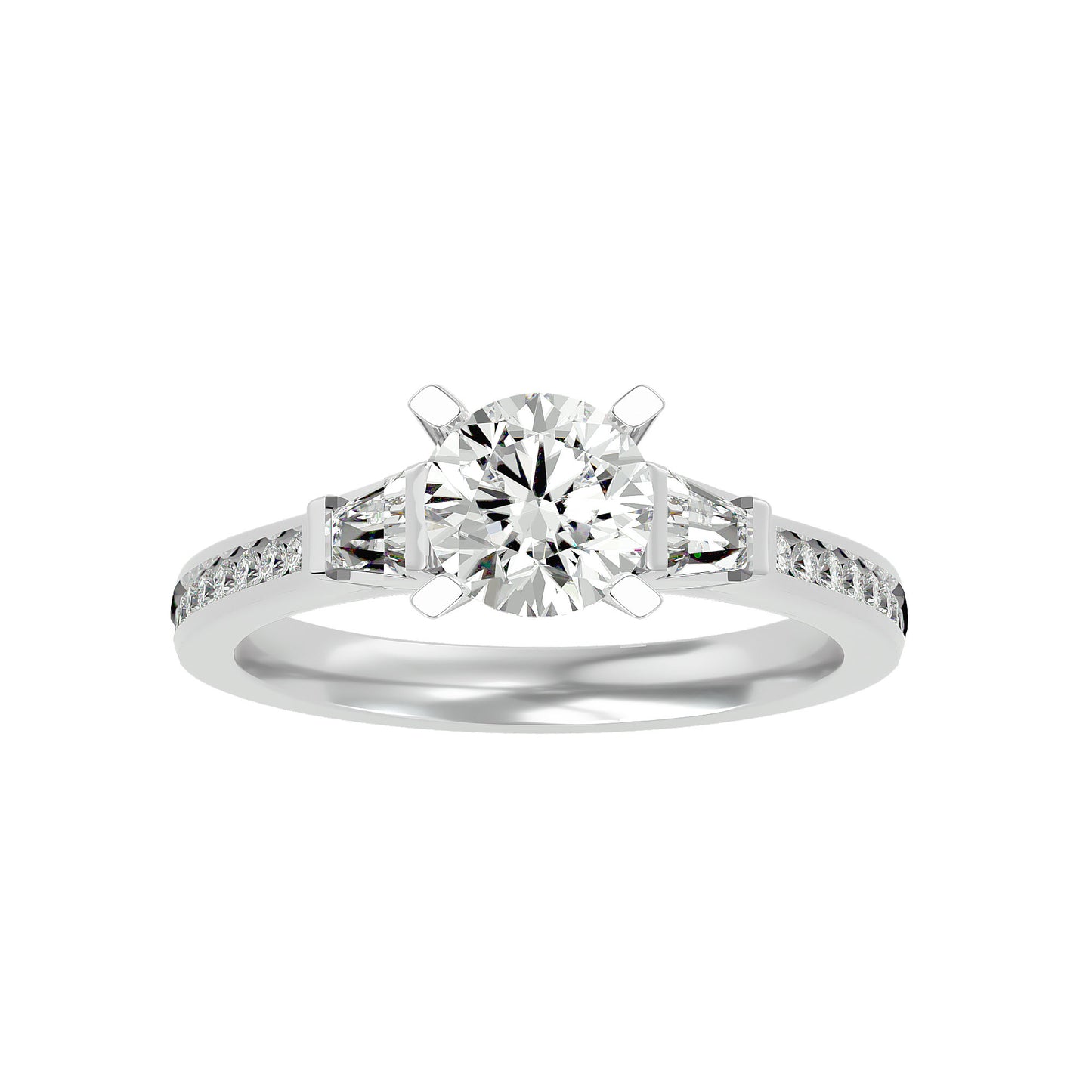 Giovanna side tapper diamond engagement ring