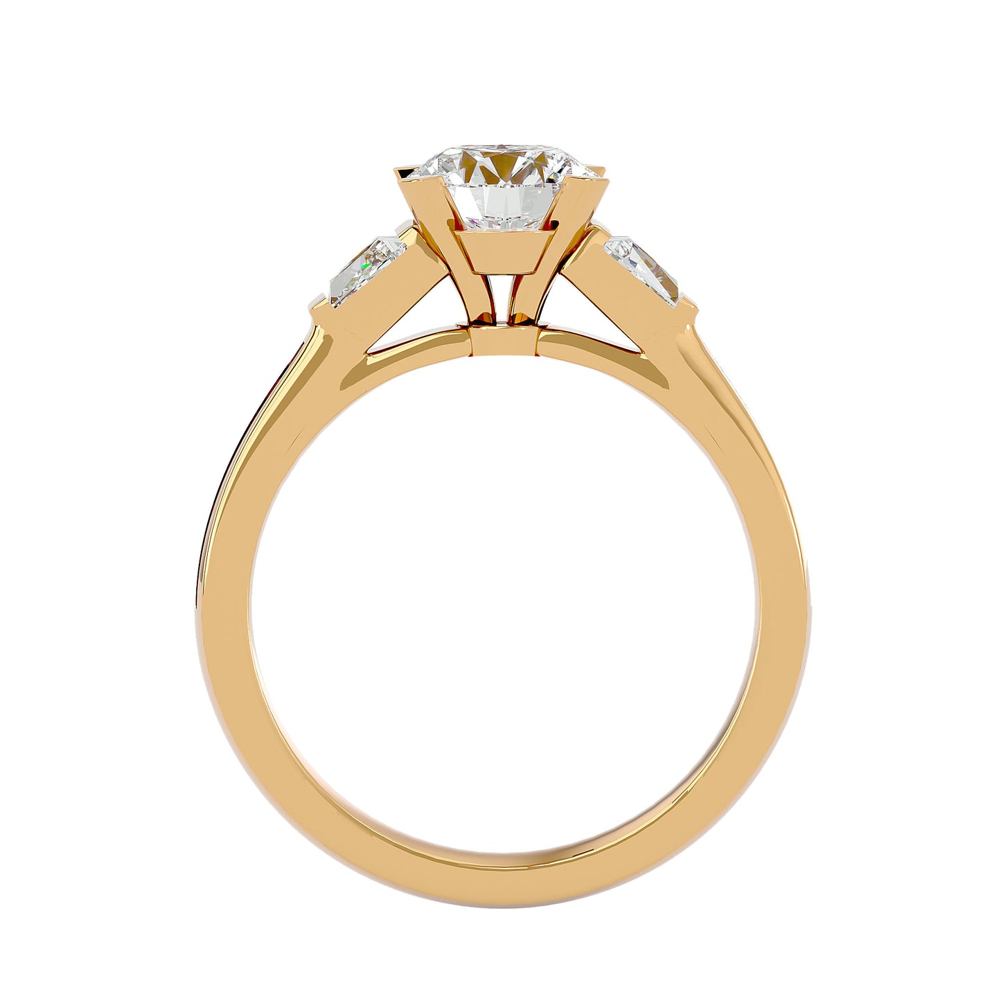 Giovanna side tapper diamond engagement ring