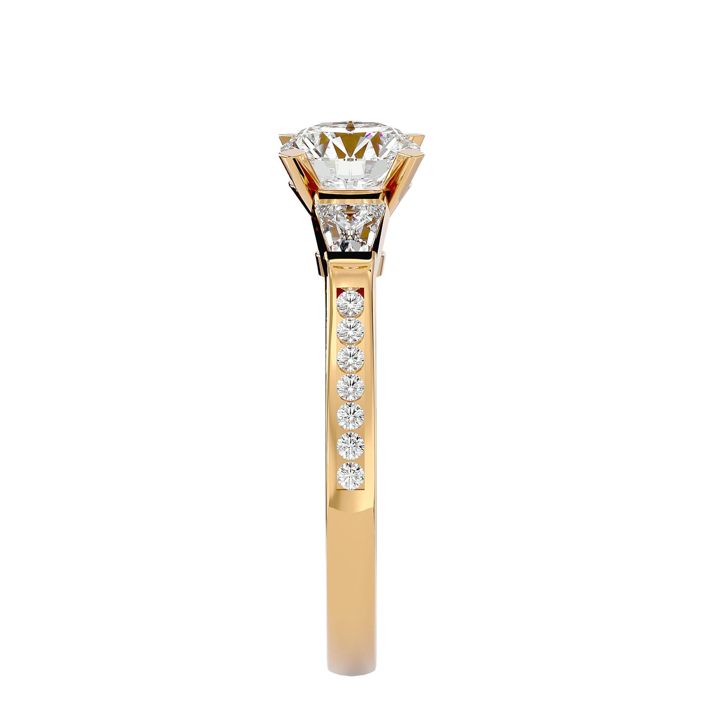 Giovanna side tapper diamond engagement ring