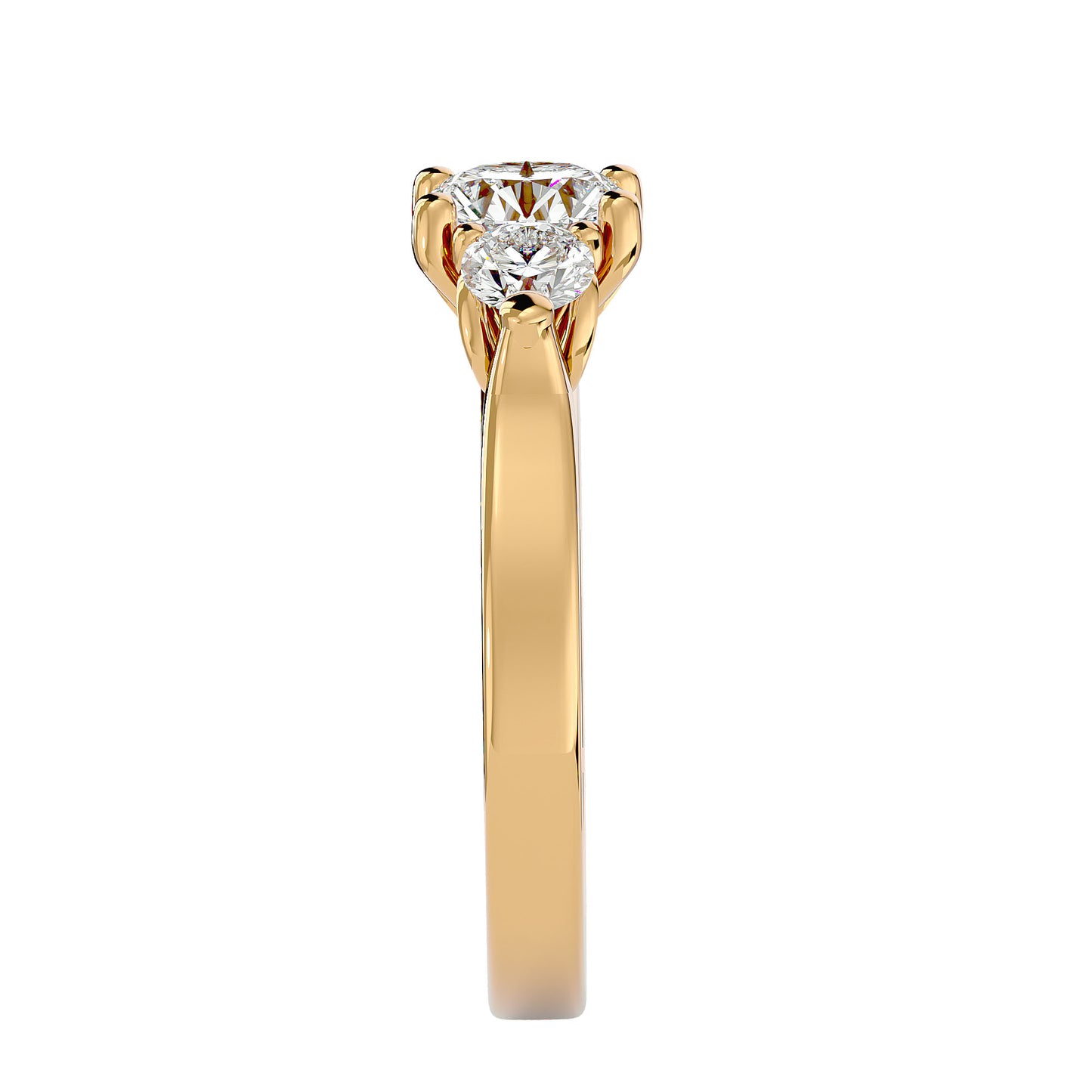Marta side round diamond engagement ring