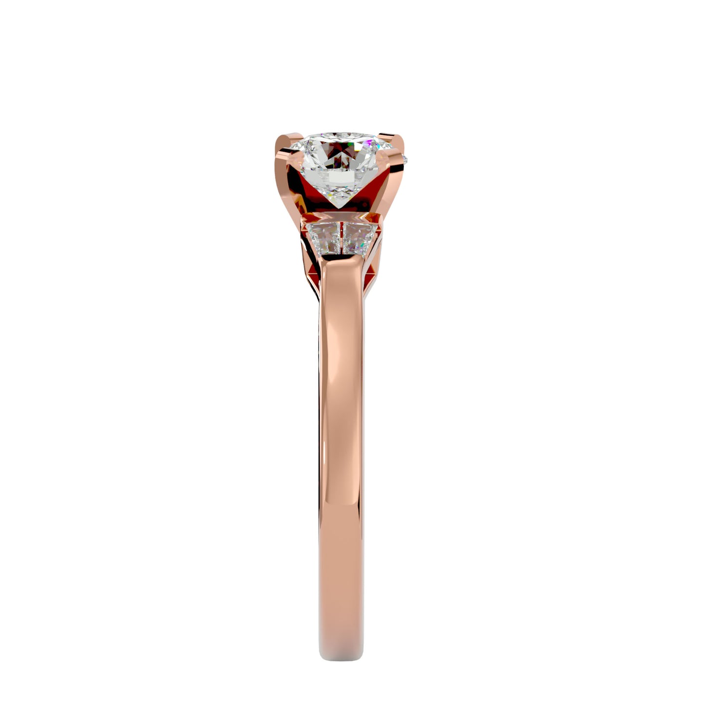 Antonia side taper diamond engagement ring