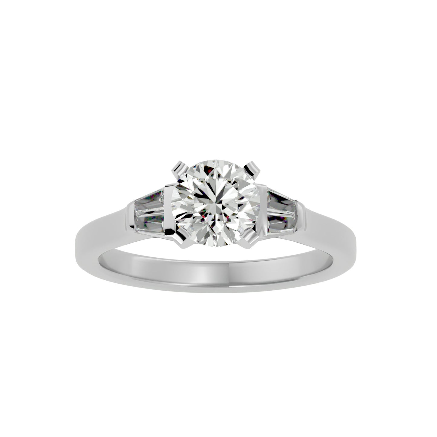 Antonia side taper diamond engagement ring