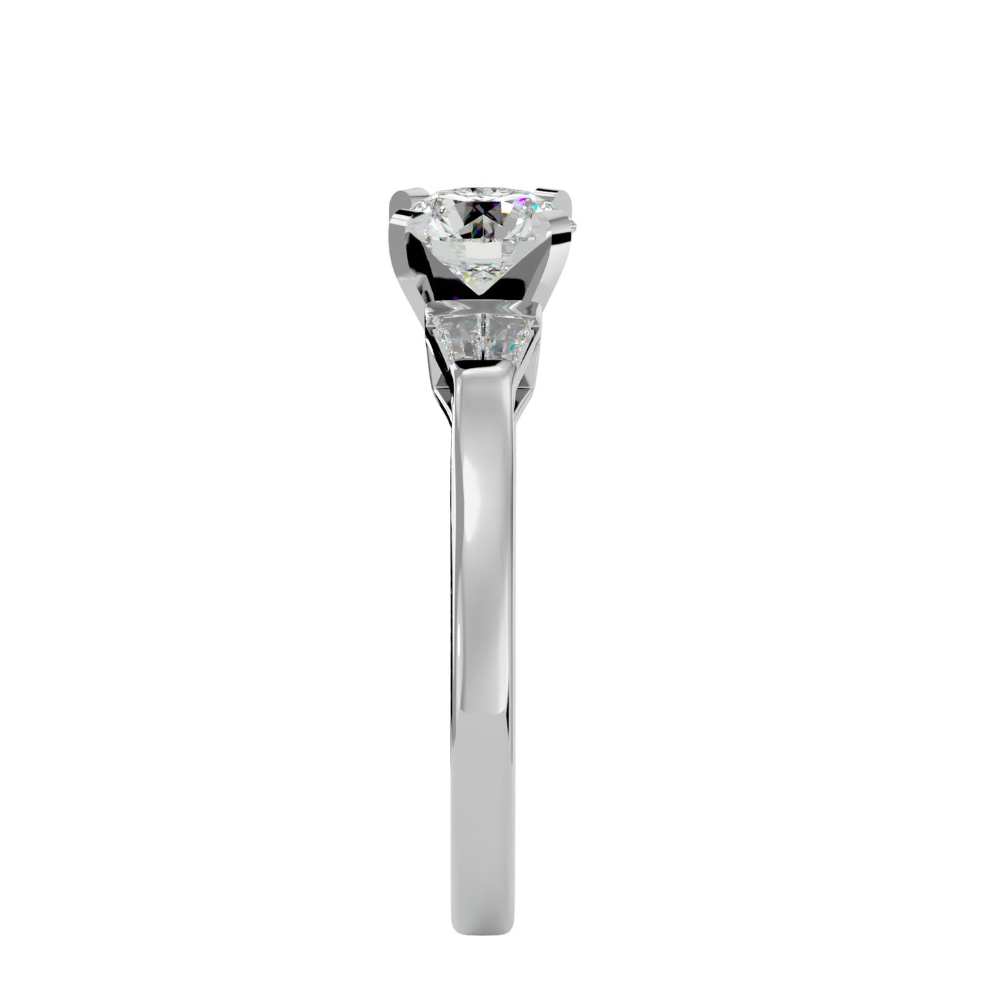 Antonia side taper diamond engagement ring