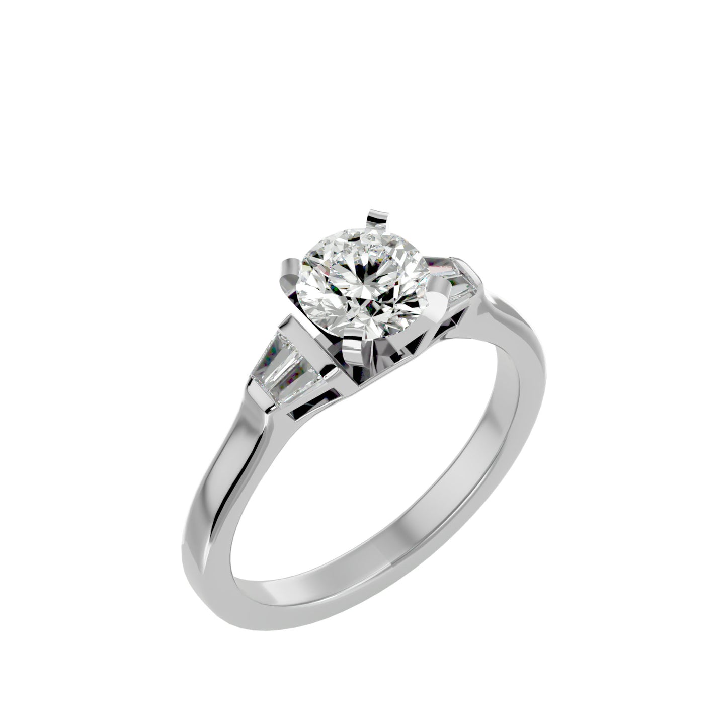 Antonia side taper diamond engagement ring