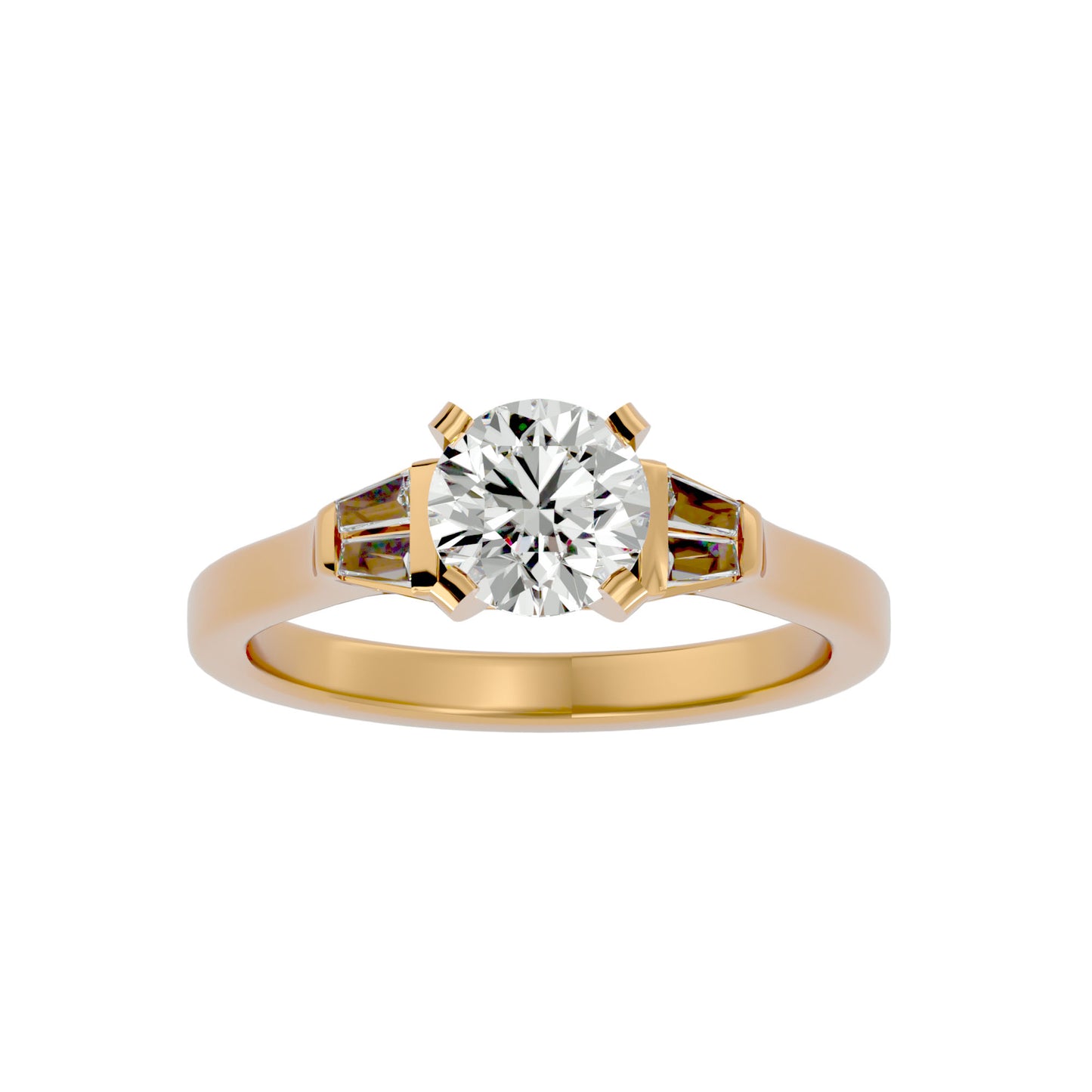Antonia side taper diamond engagement ring