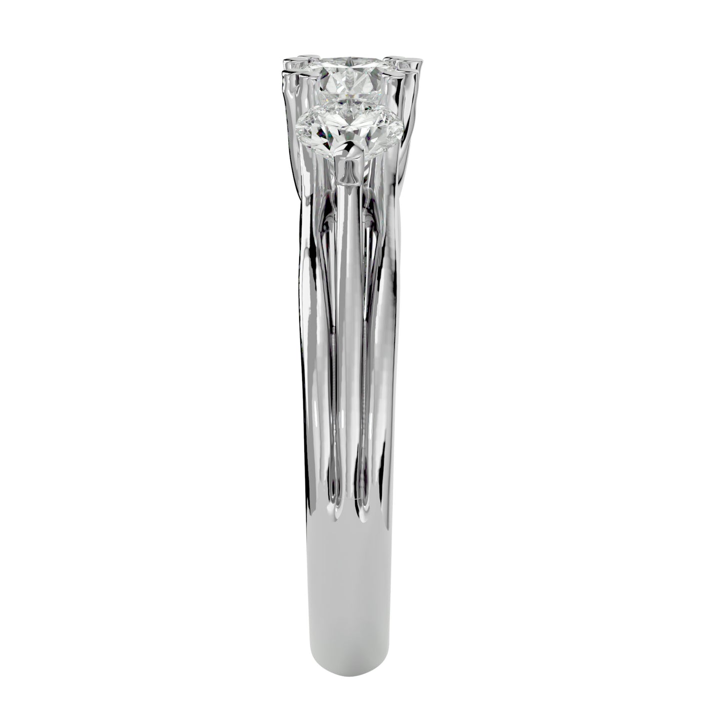 Teresa split prong diamond engagement ring