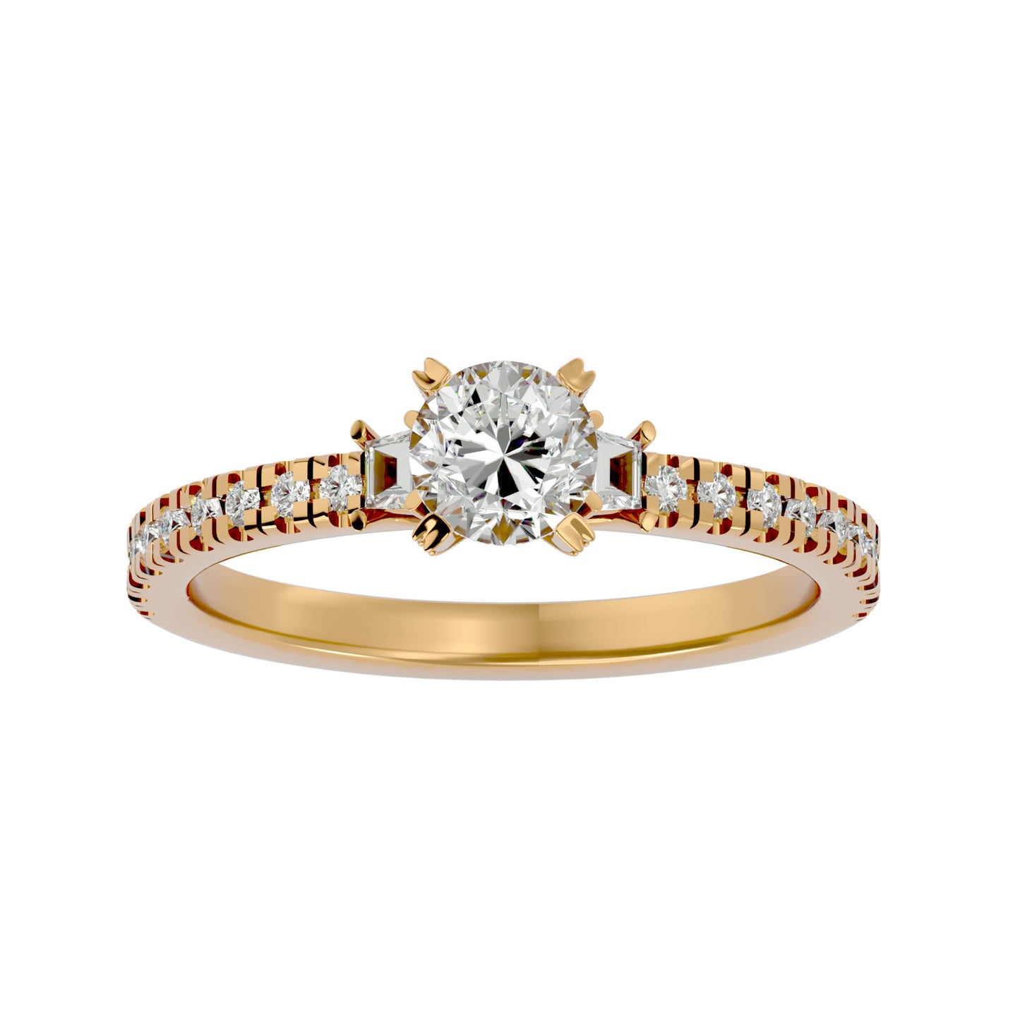 Ying side princess diamond engagement ring