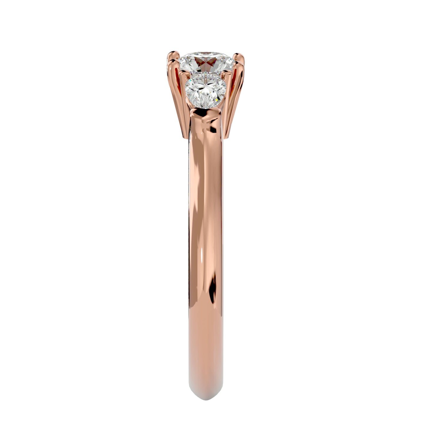 Lian side pear diamond engagement ring