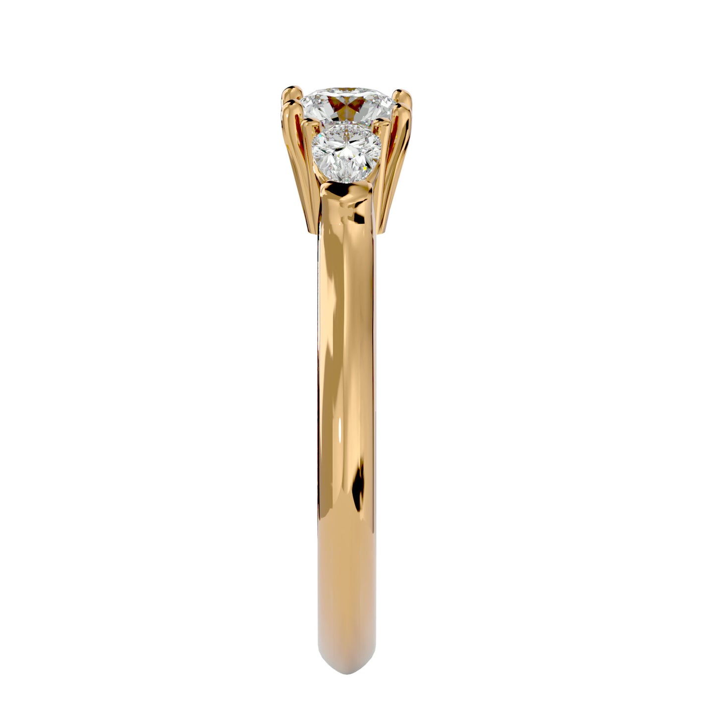 Lian side pear diamond engagement ring