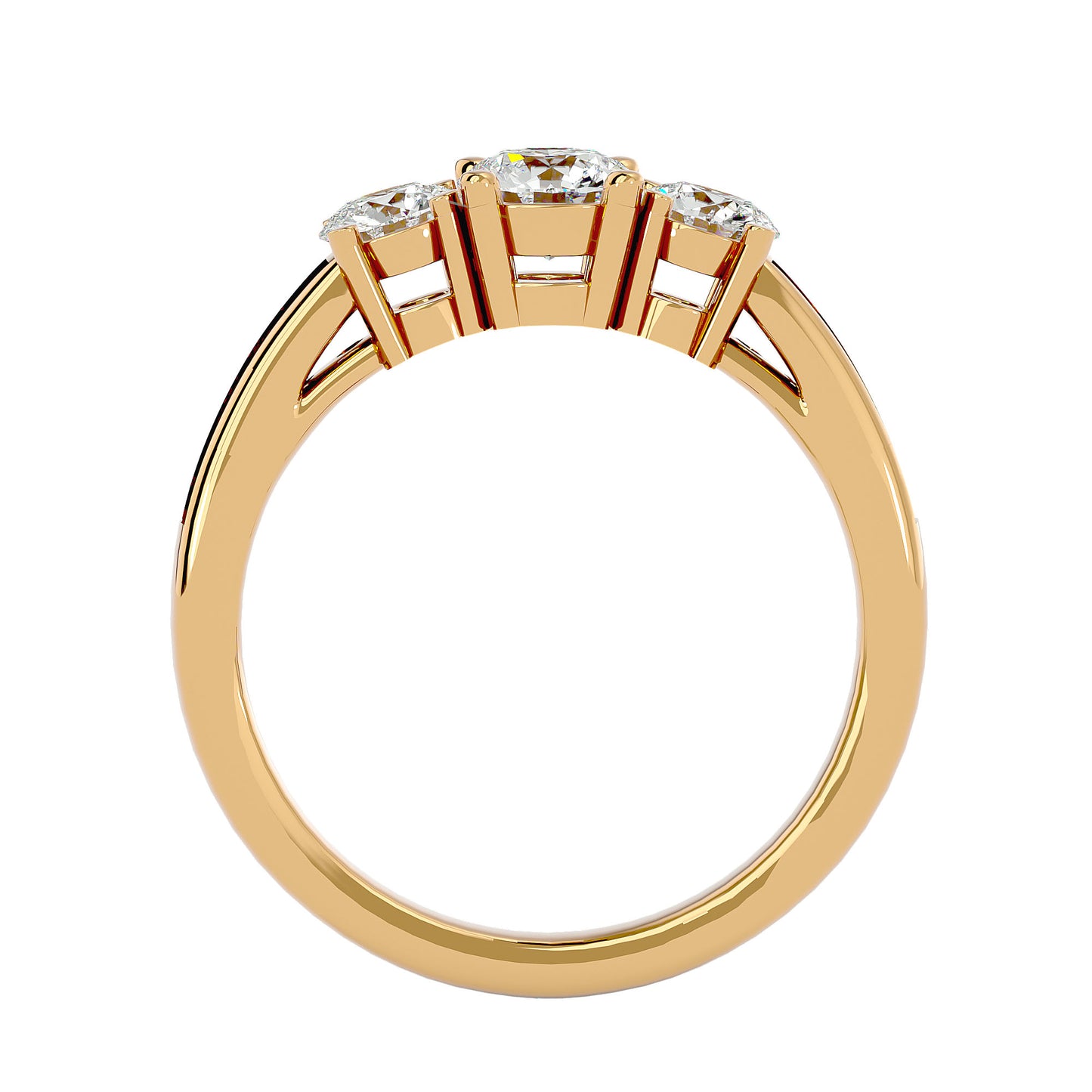 Marjolein side round diamond engagement ring