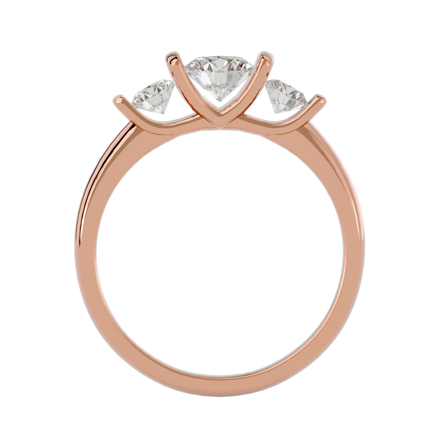 Shan three stone diamond engagement ring