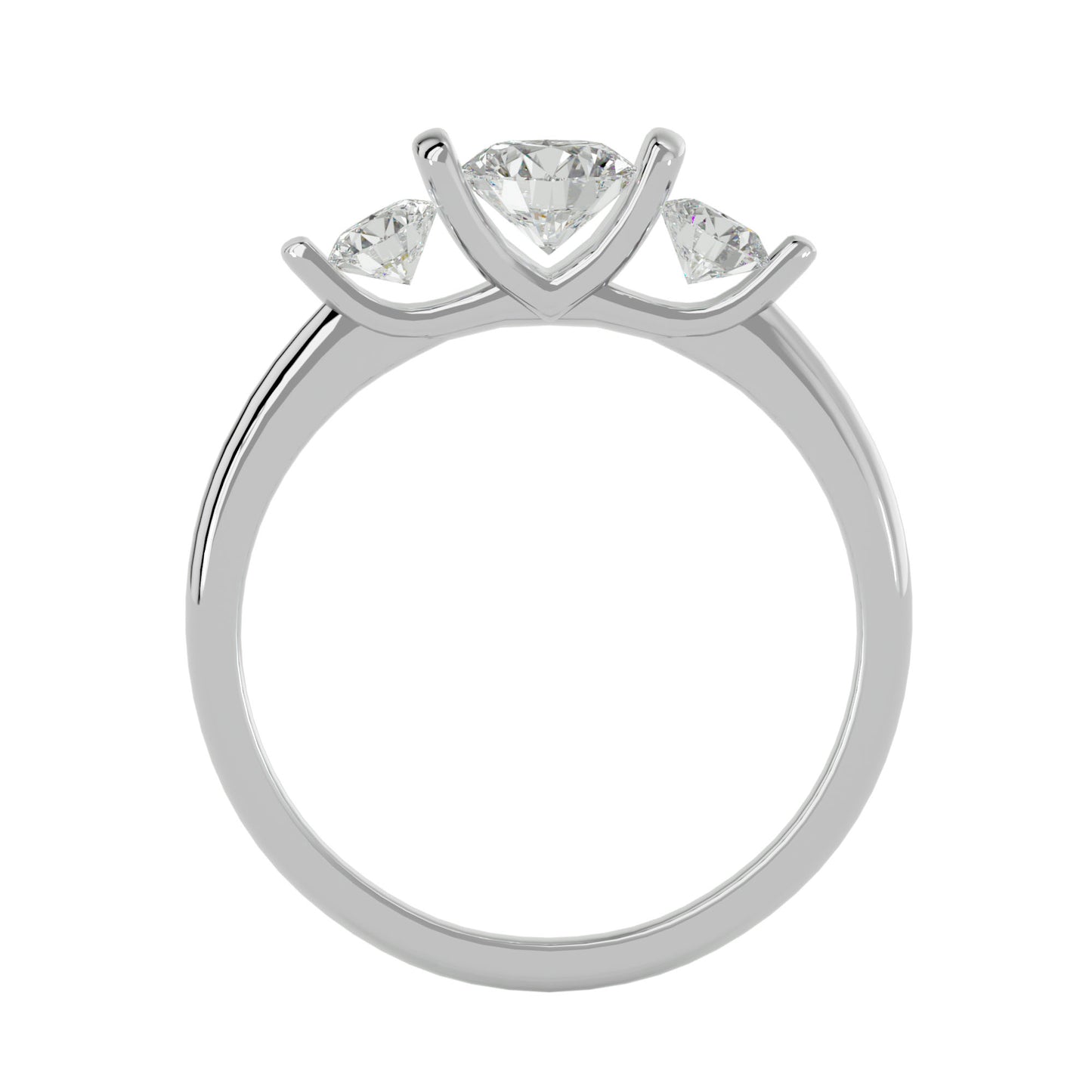 Shan three stone diamond engagement ring