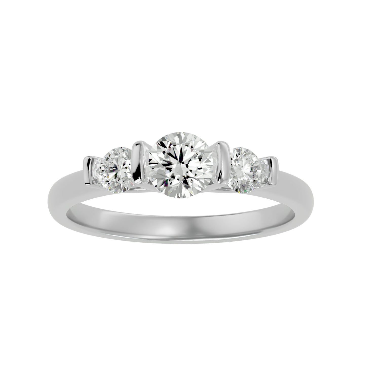 Shan three stone diamond engagement ring