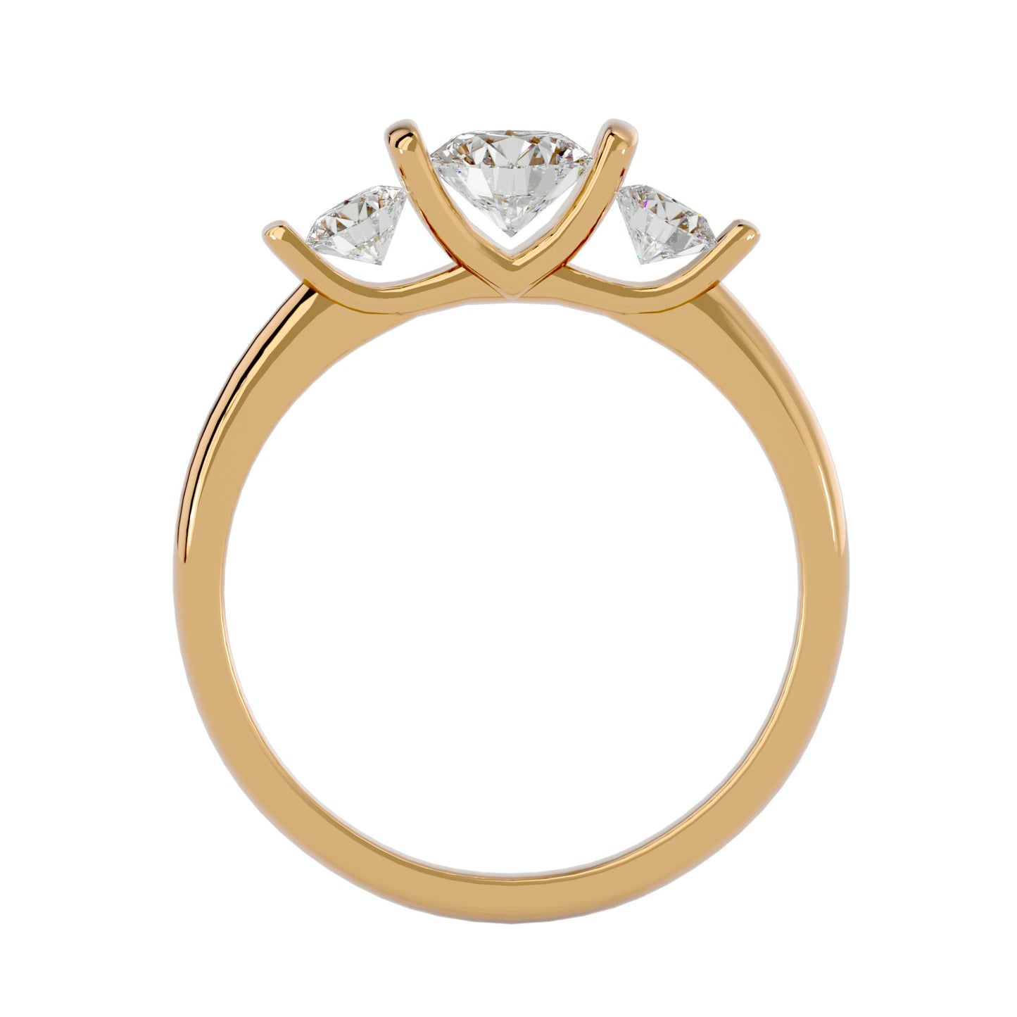 Shan three stone diamond engagement ring