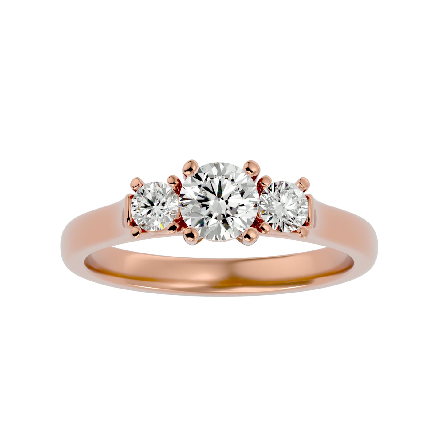 Ting three stone diamond engagement ring