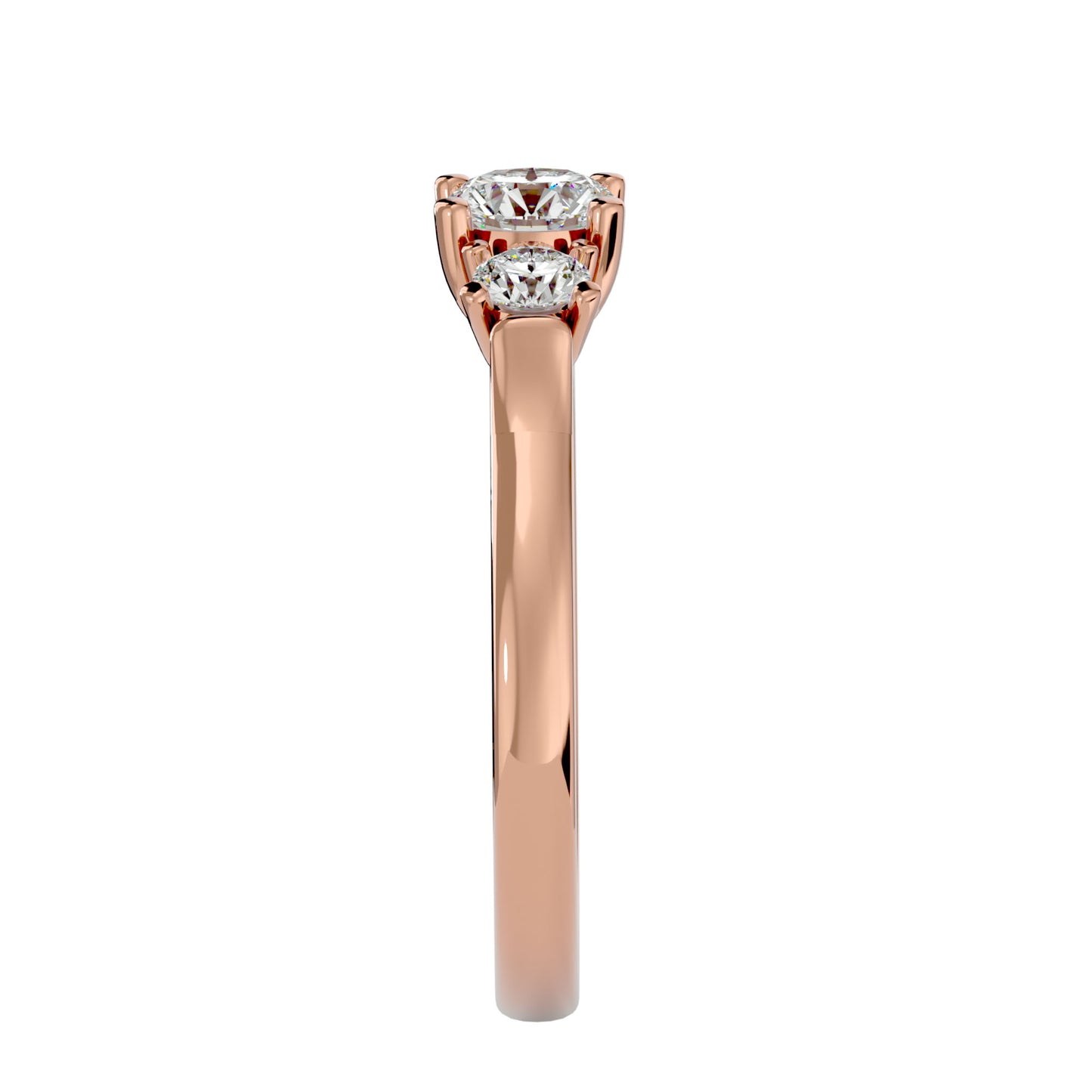 Ting three stone diamond engagement ring