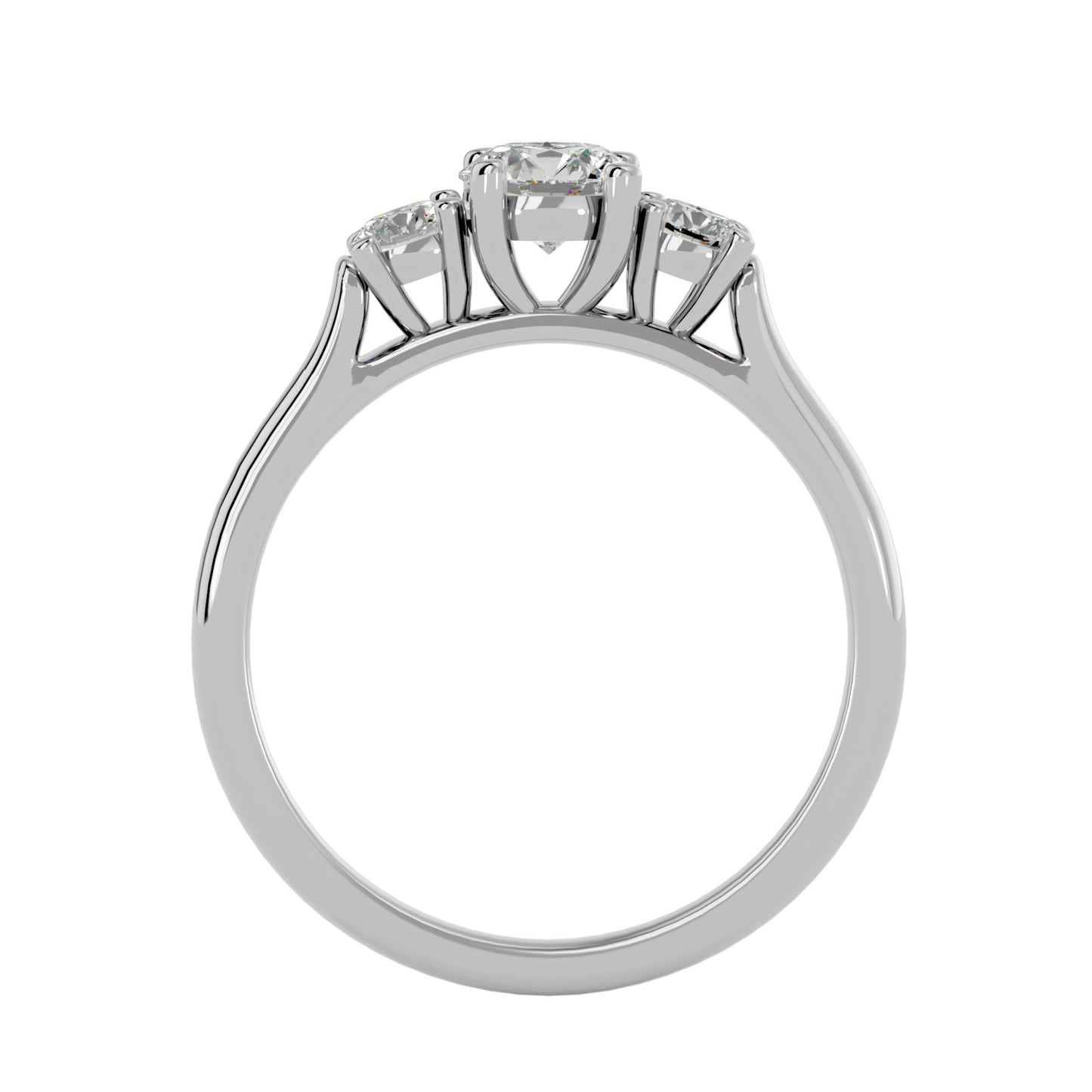 Ting three stone diamond engagement ring