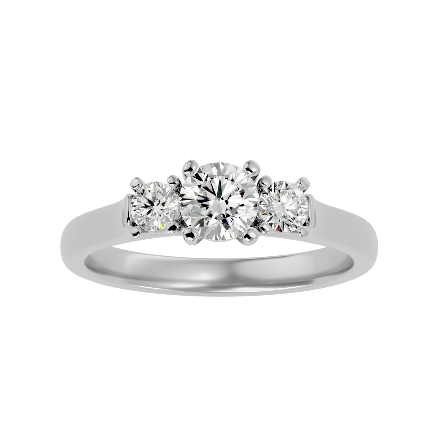 Ting three stone diamond engagement ring