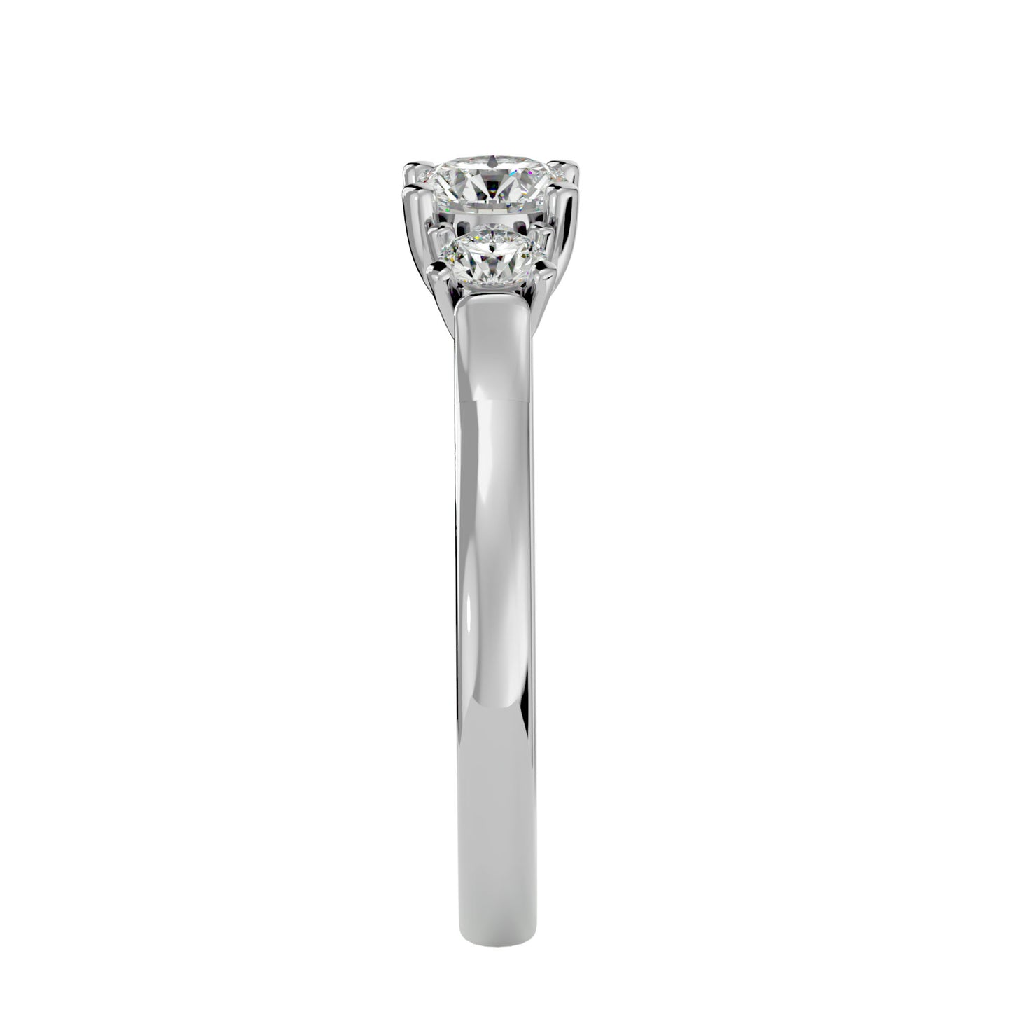 Ting three stone diamond engagement ring