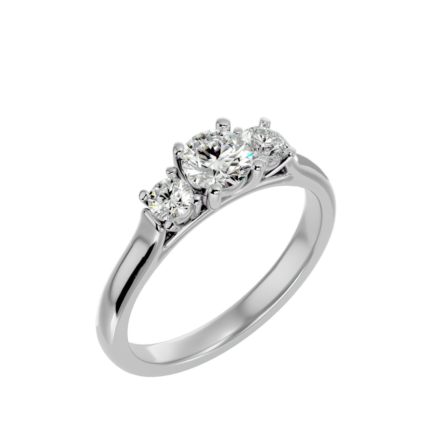Ting three stone diamond engagement ring