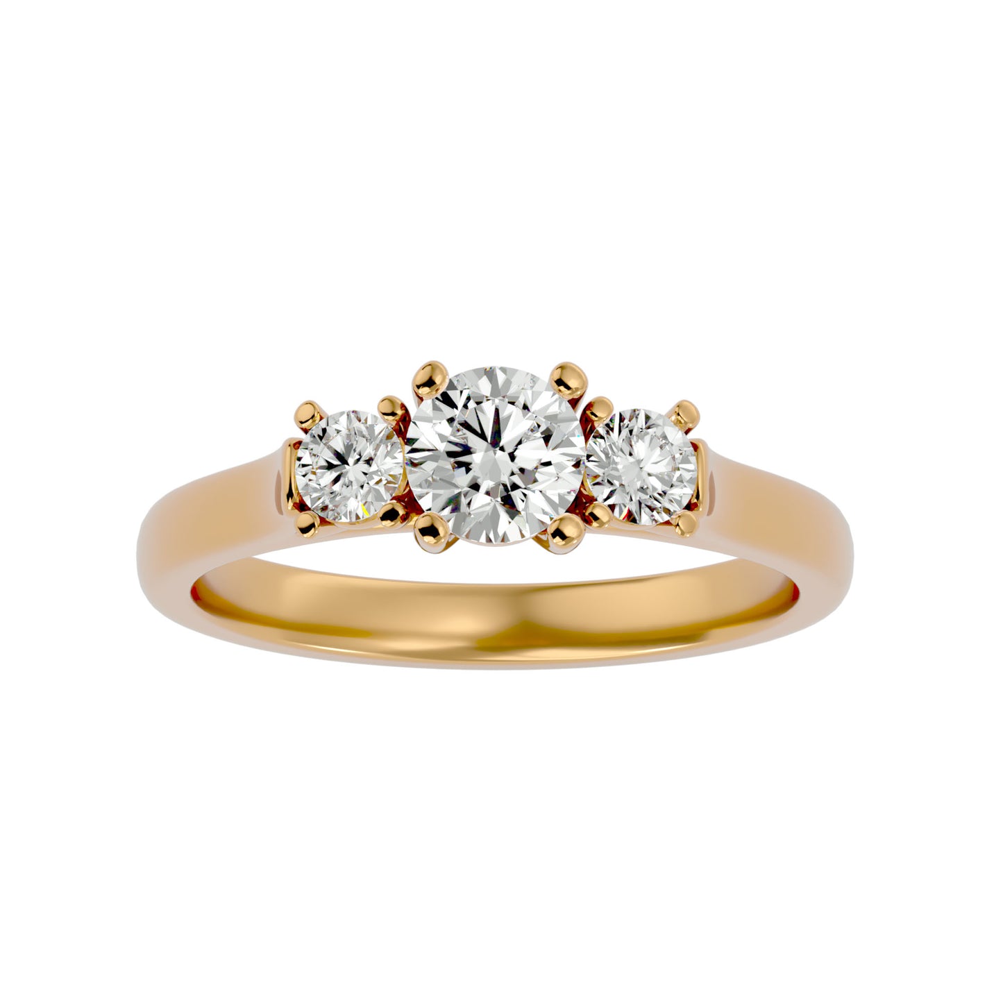 Ting three stone diamond engagement ring