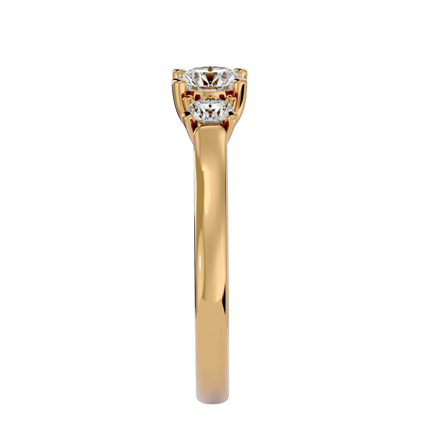 Ting three stone diamond engagement ring