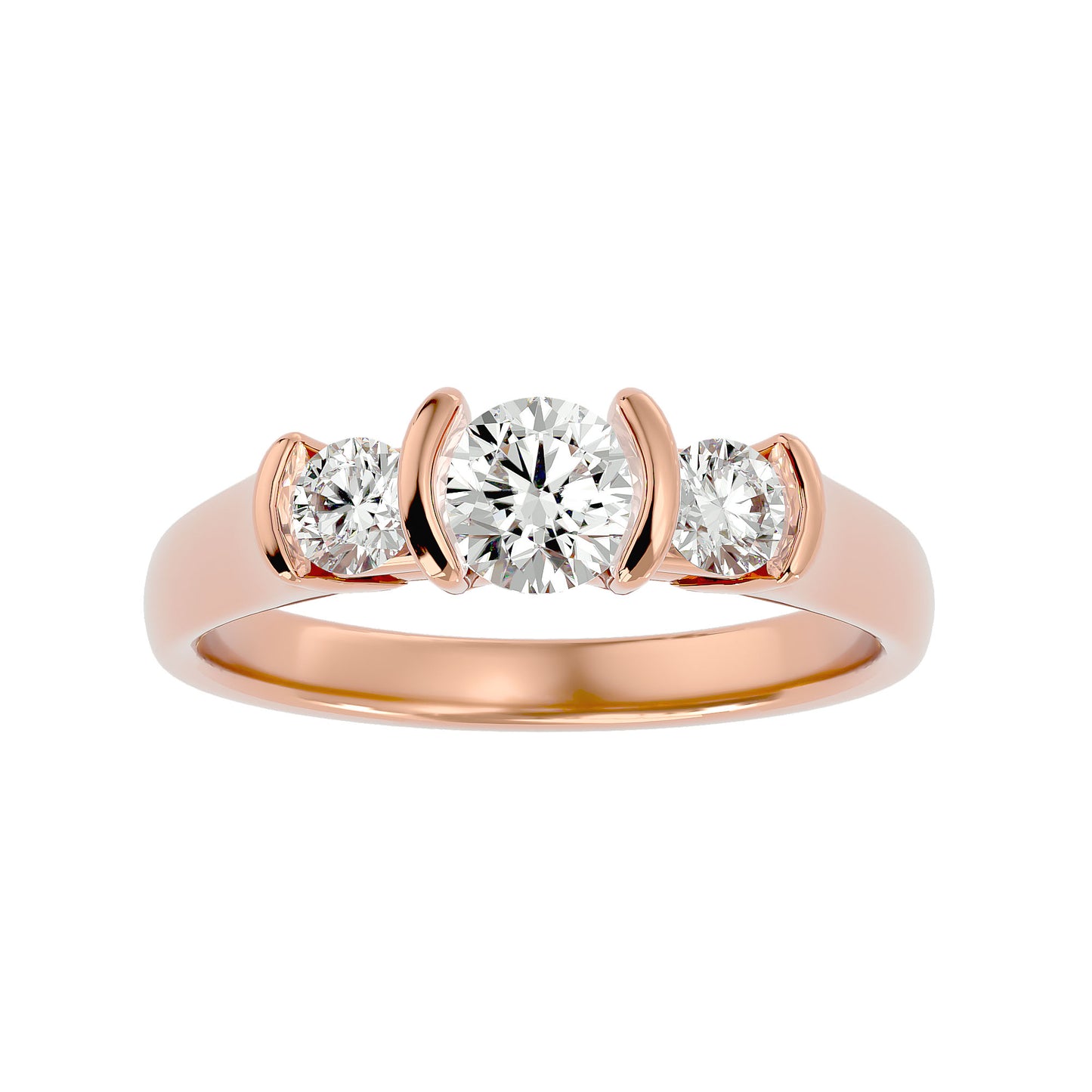 Linh tension setting diamond engagement ring