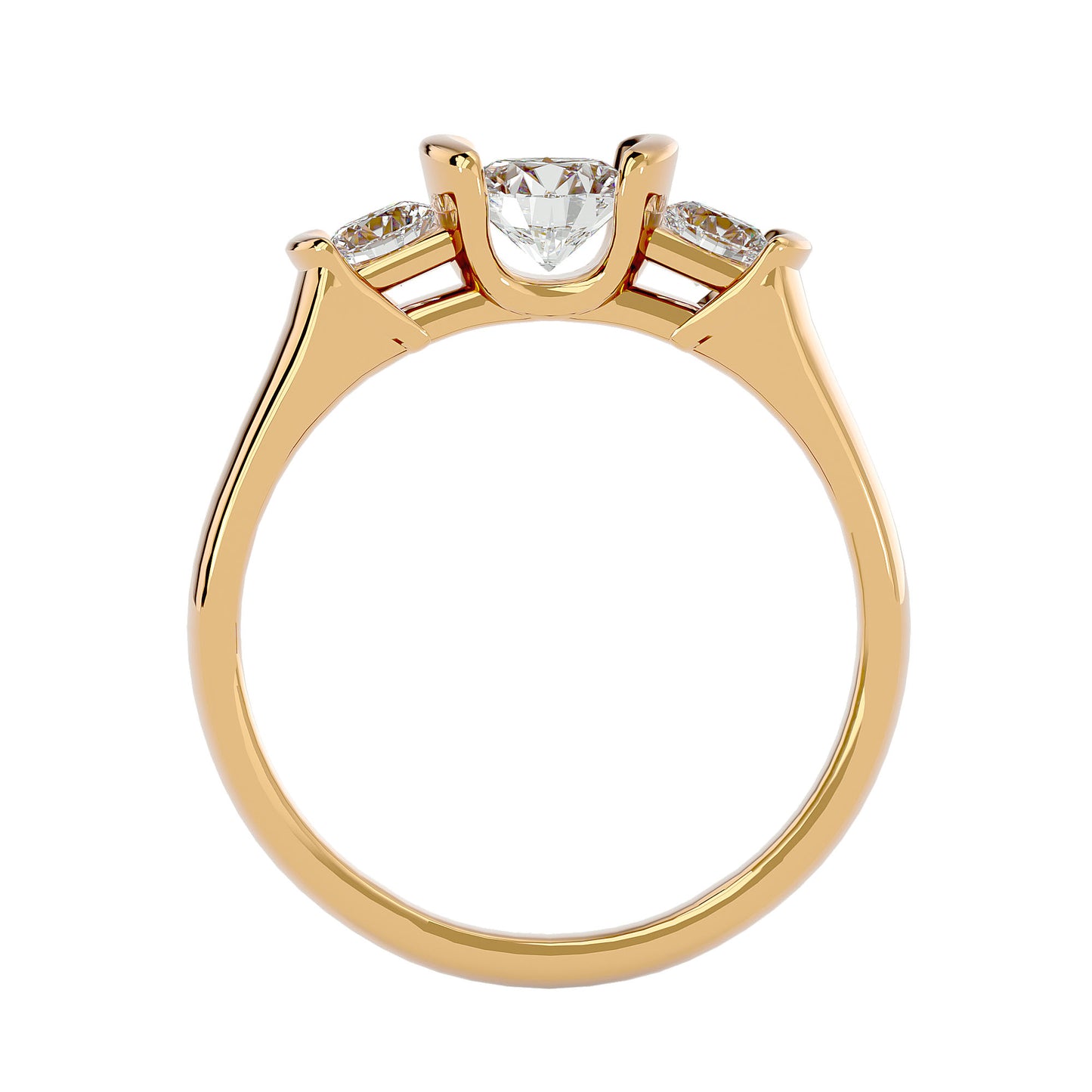 Linh tension setting diamond engagement ring